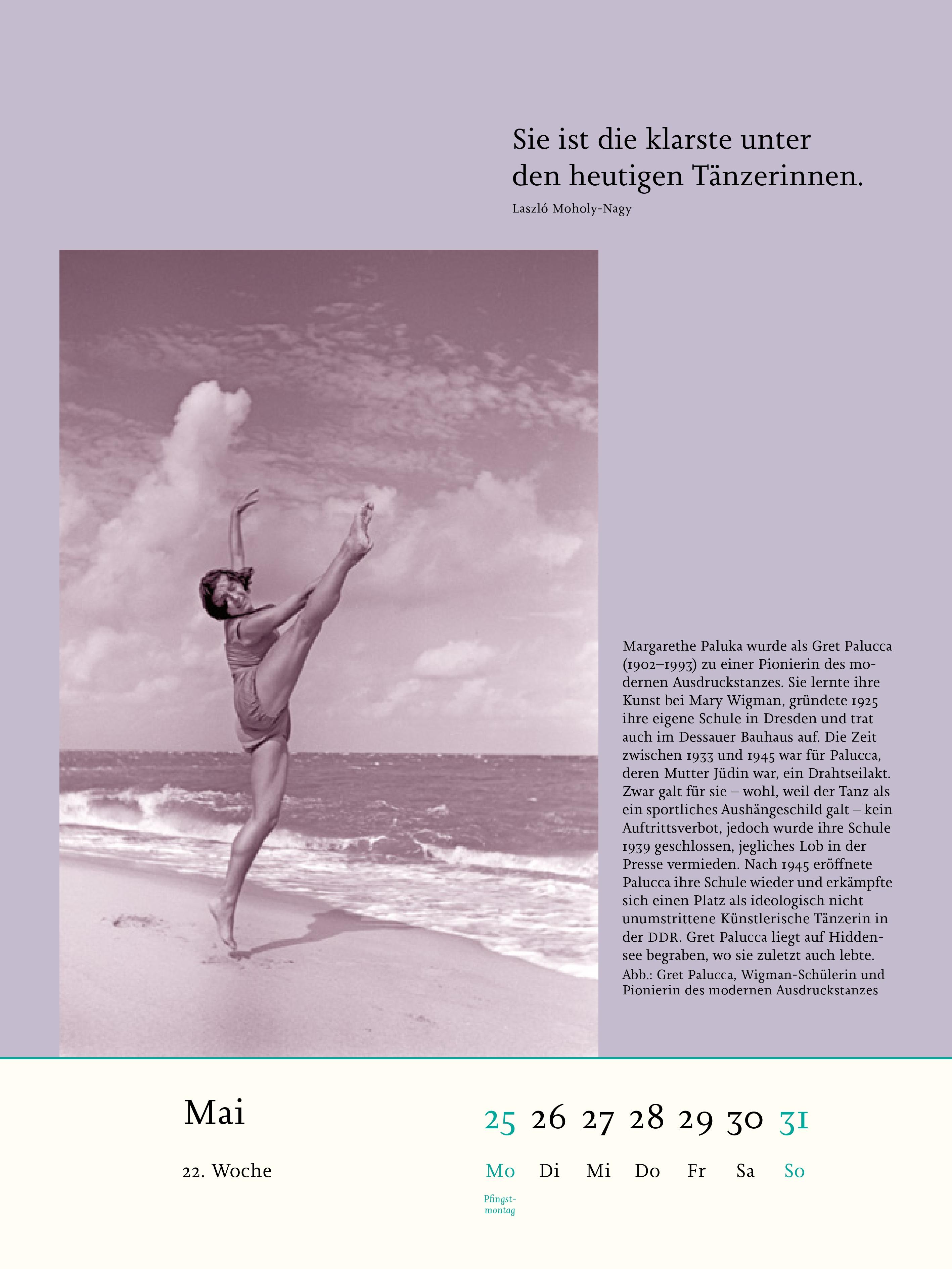 Beispielinhalt (Bild) Der literarische Frauenkalender 2026. Frauen - einfach genial!
