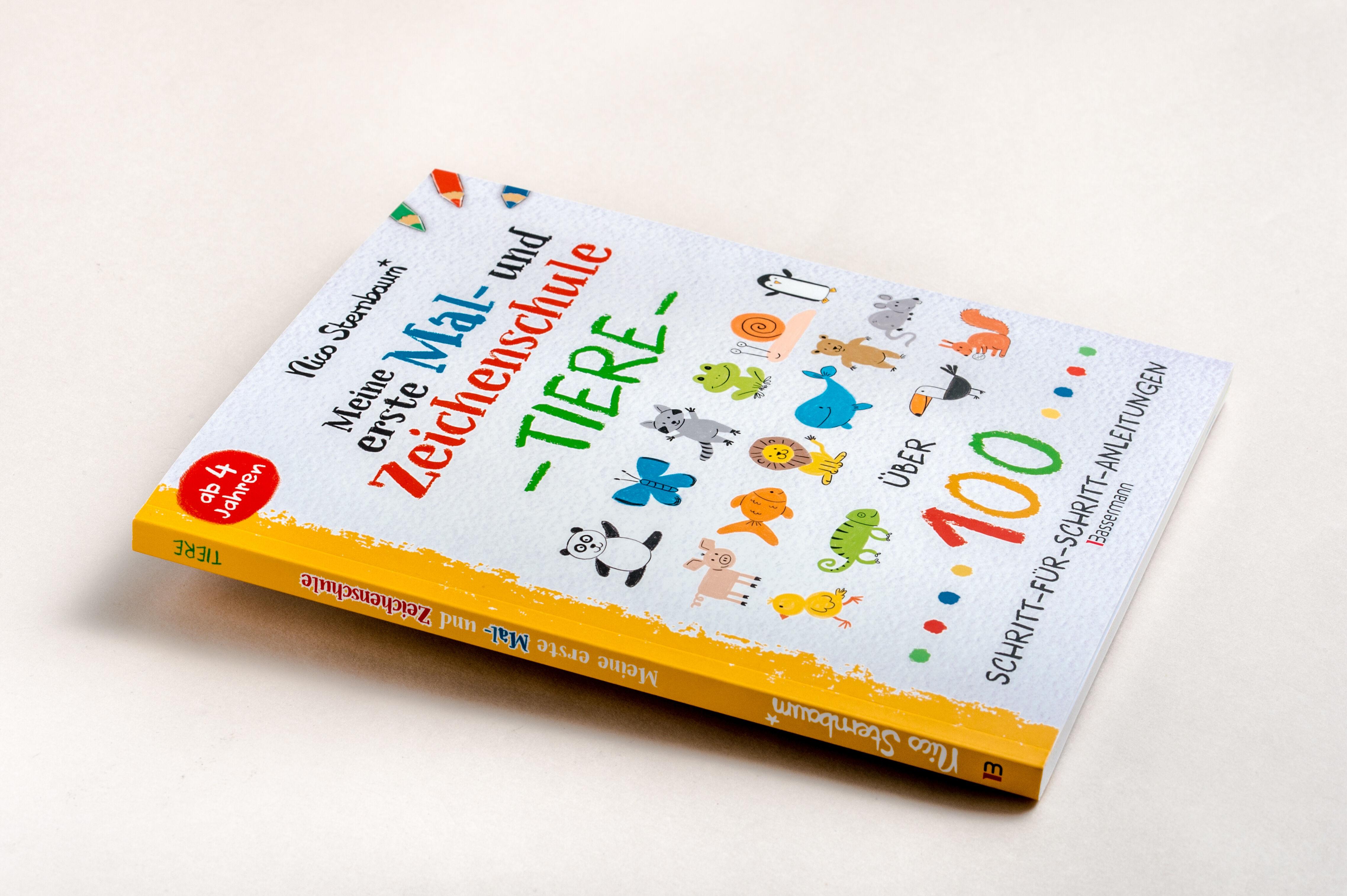 Beispielinhalt (Bild) Meine erste Mal- und Zeichenschule - Tiere. Ab 4 Jahren