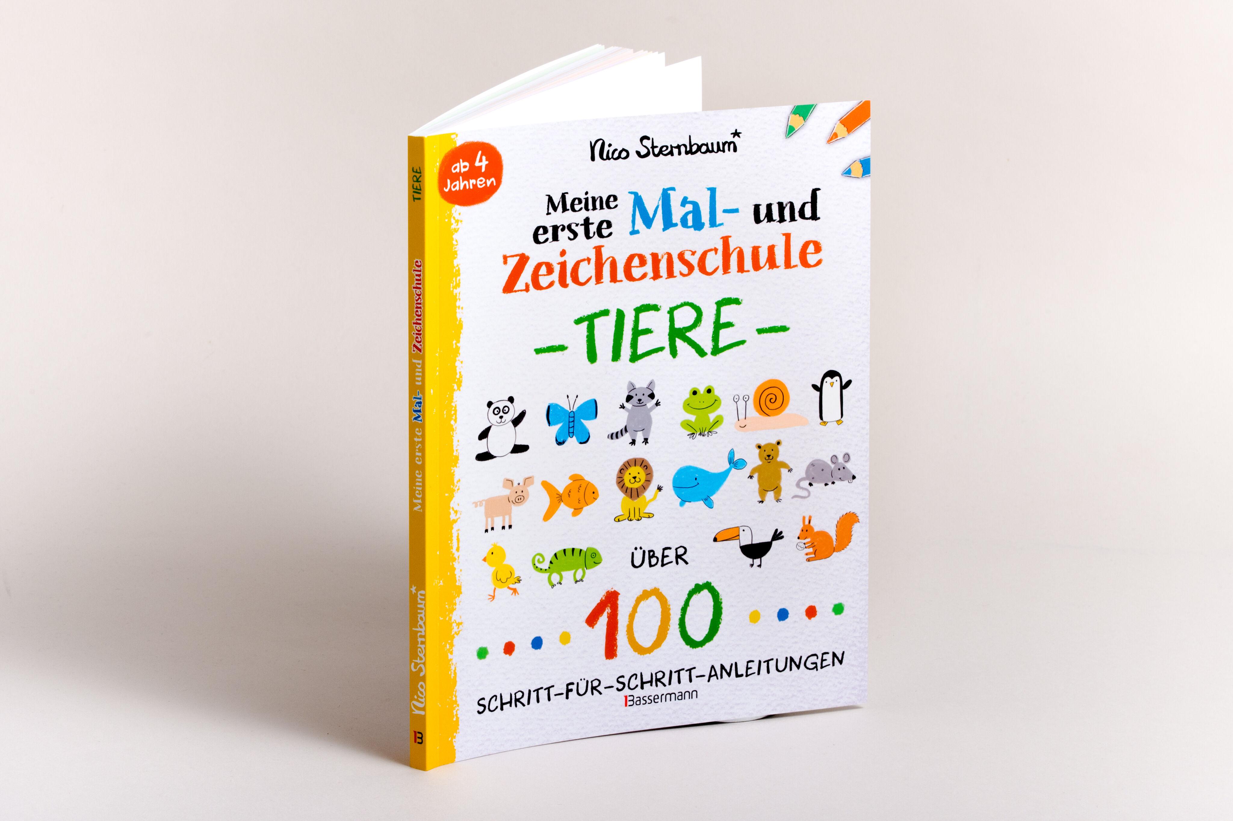 Beispielinhalt (Bild) Meine erste Mal- und Zeichenschule - Tiere. Ab 4 Jahren