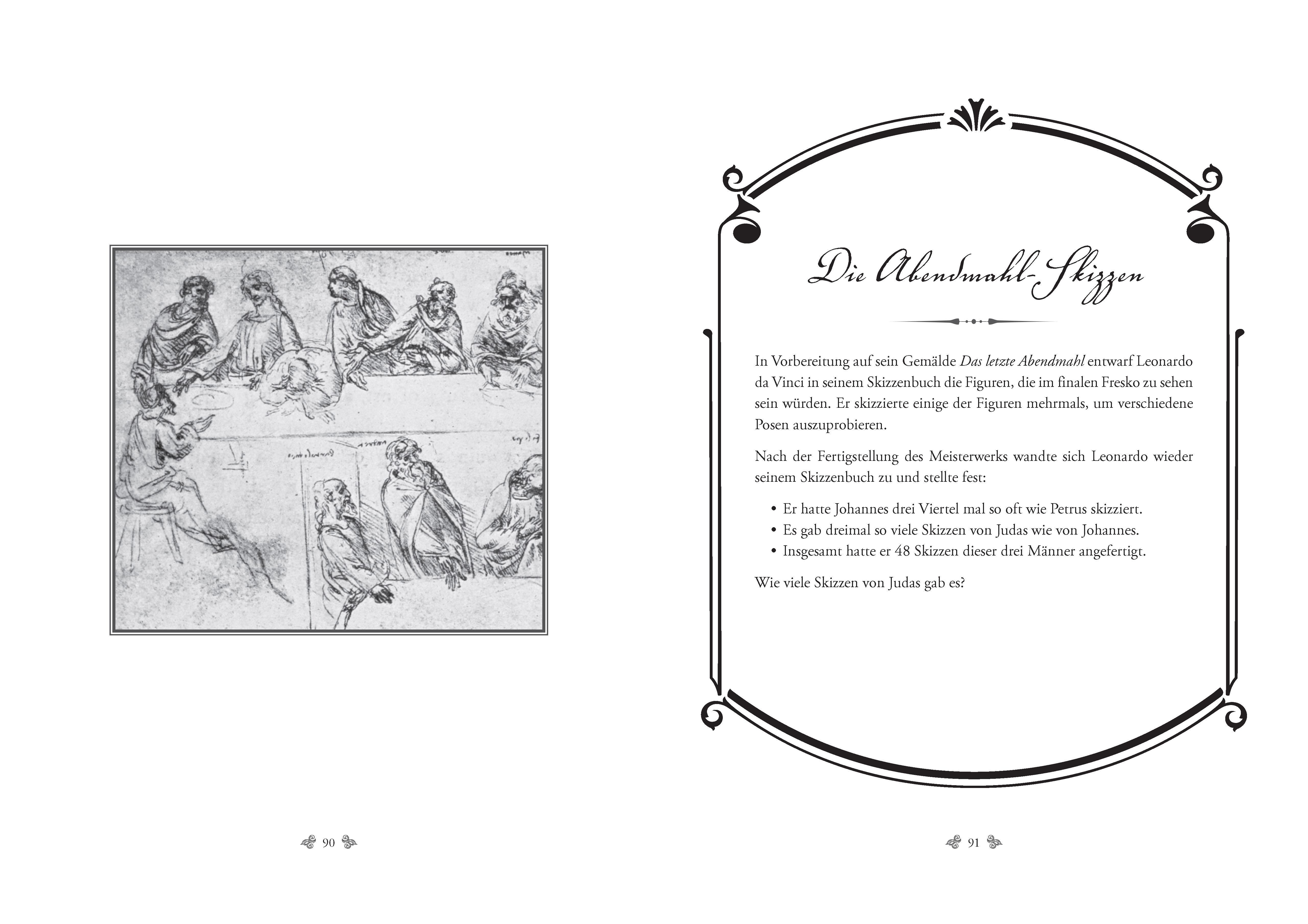 Beispielinhalt (Bild) Logikrätsel - Leonardo da Vinci  - Geniale Denkaufgaben - inspiriert vom Meister der Renaissance