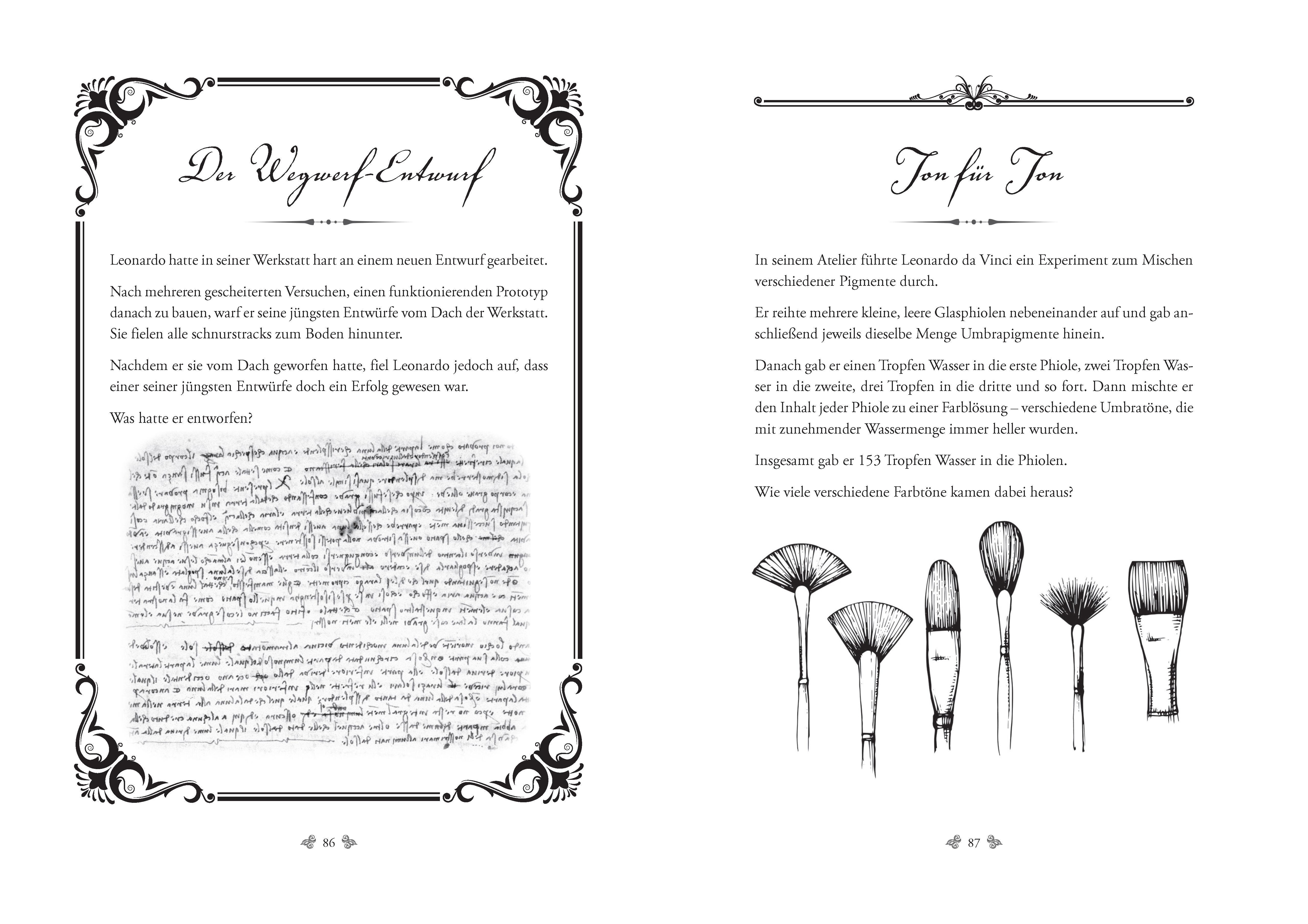 Beispielinhalt (Bild) Logikrätsel - Leonardo da Vinci  - Geniale Denkaufgaben - inspiriert vom Meister der Renaissance