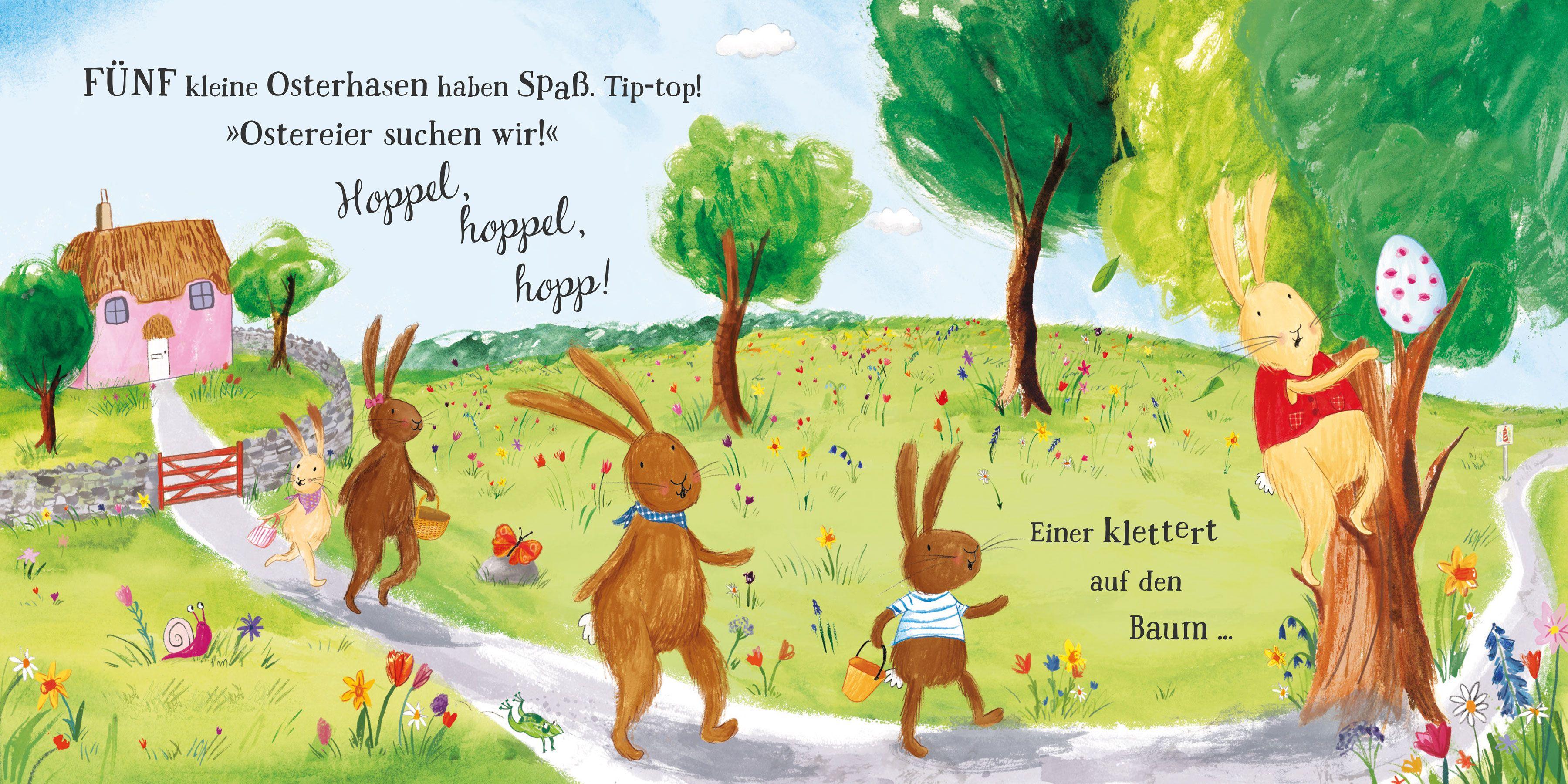 Beispielinhalt (Bild) Die Hasenbande auf Eiersuche