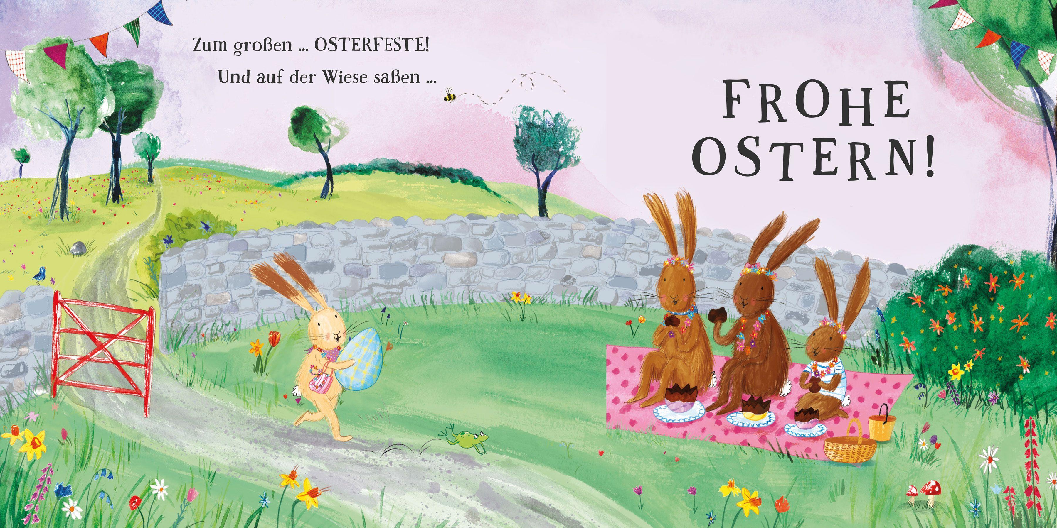 Beispielinhalt (Bild) Die Hasenbande auf Eiersuche