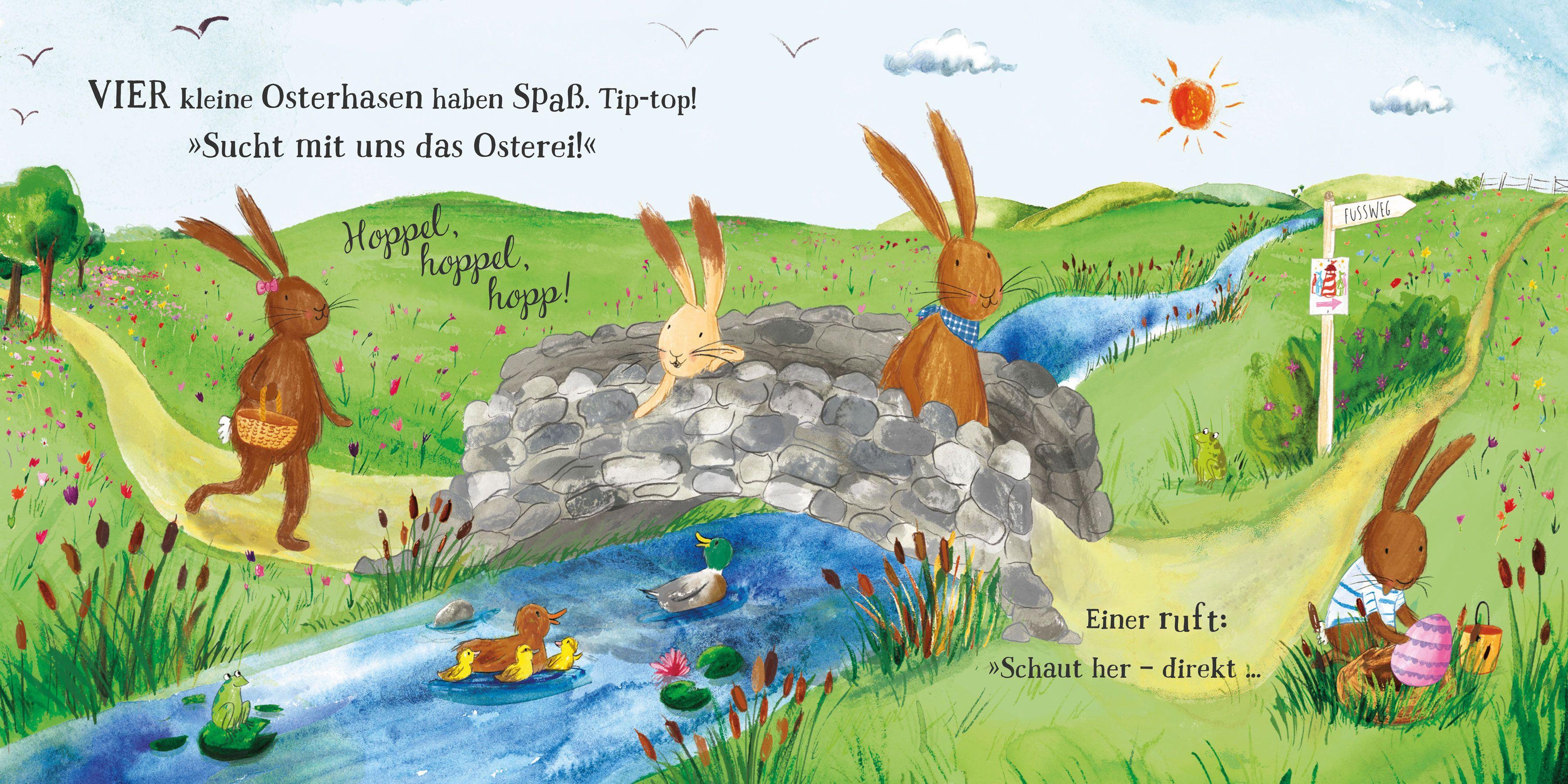 Beispielinhalt (Bild) Die Hasenbande auf Eiersuche