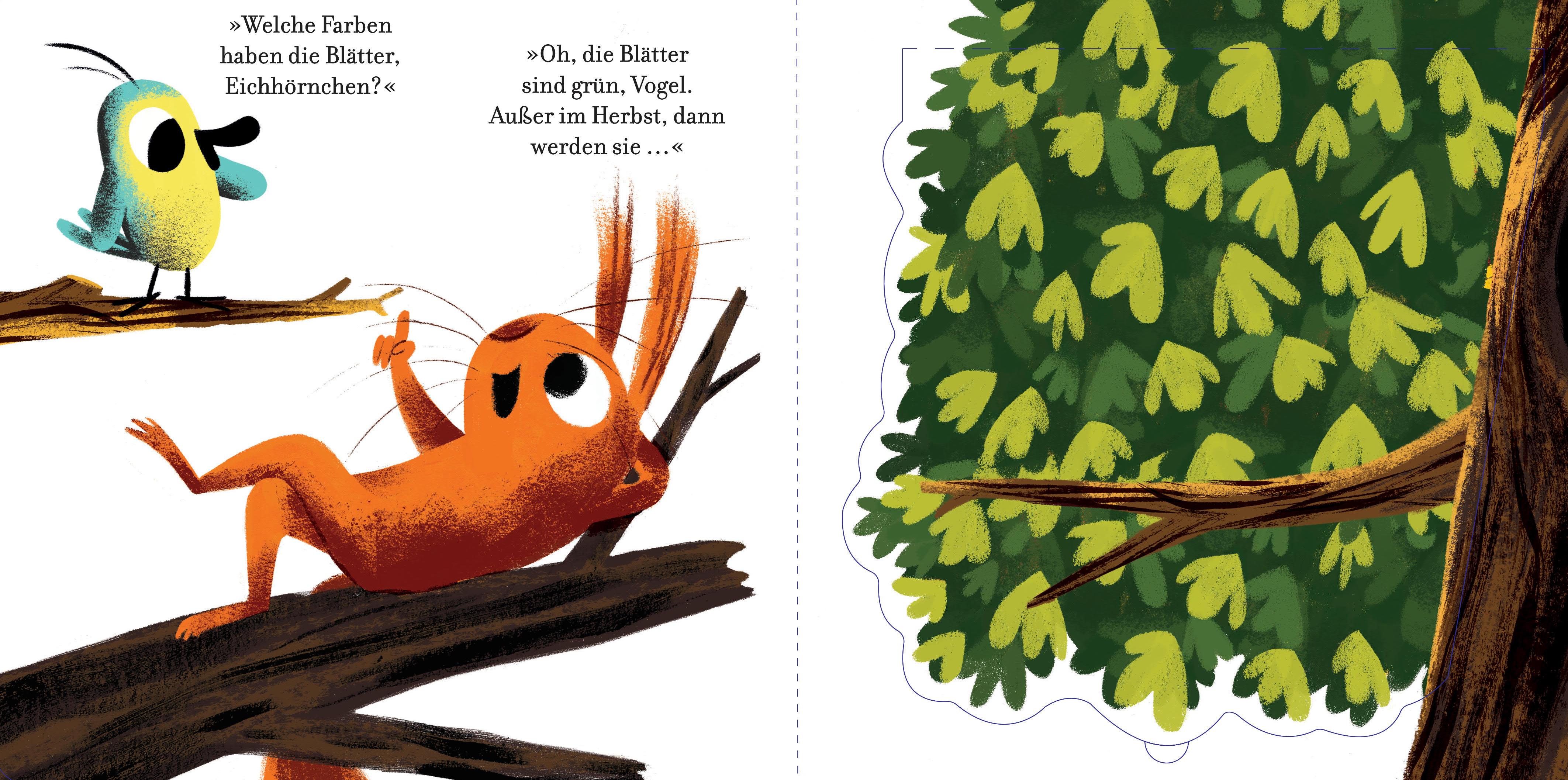 Beispielinhalt (Bild) Farben lernen mit dem Blätterdieb