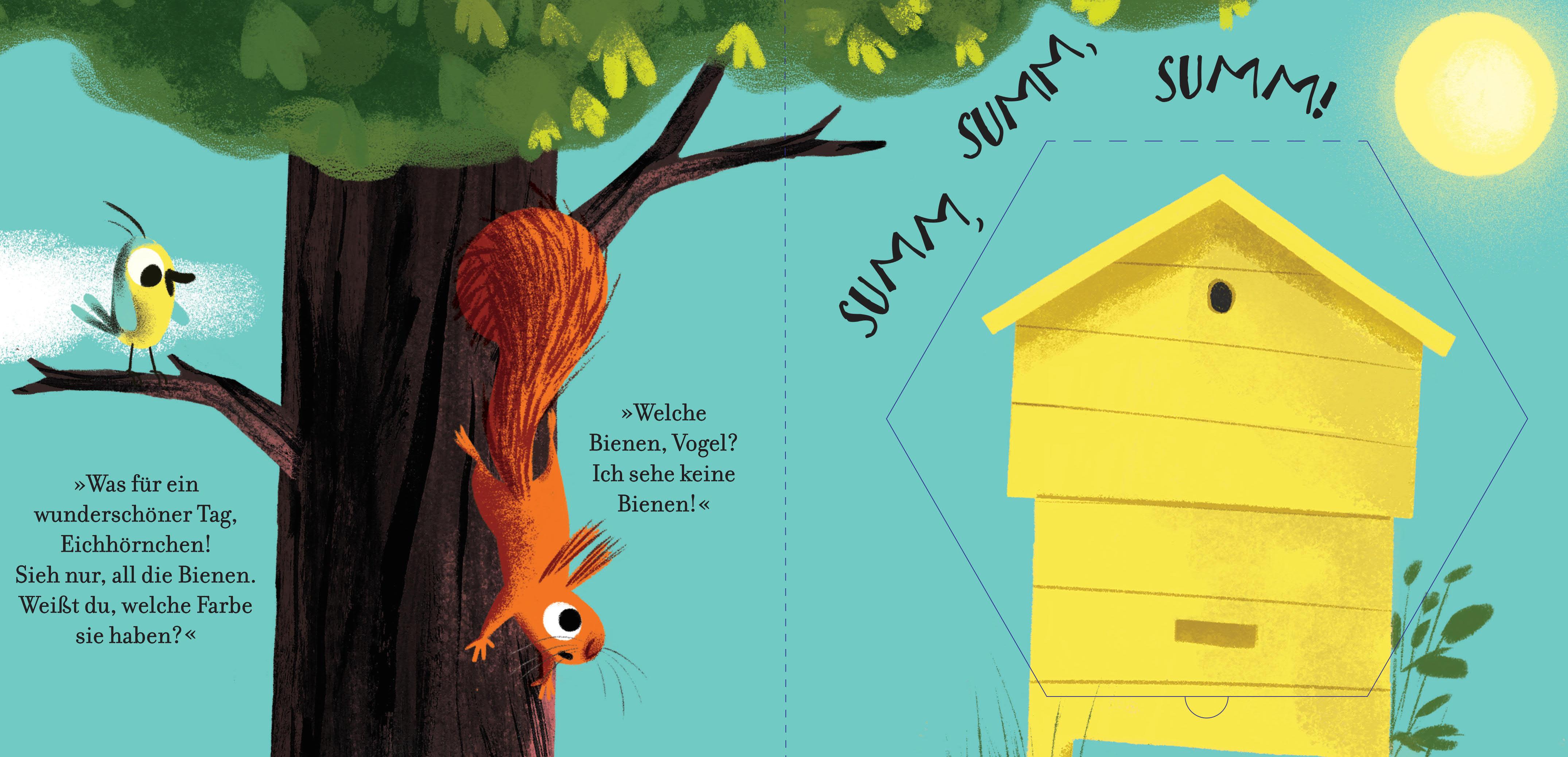 Beispielinhalt (Bild) Farben lernen mit dem Blätterdieb