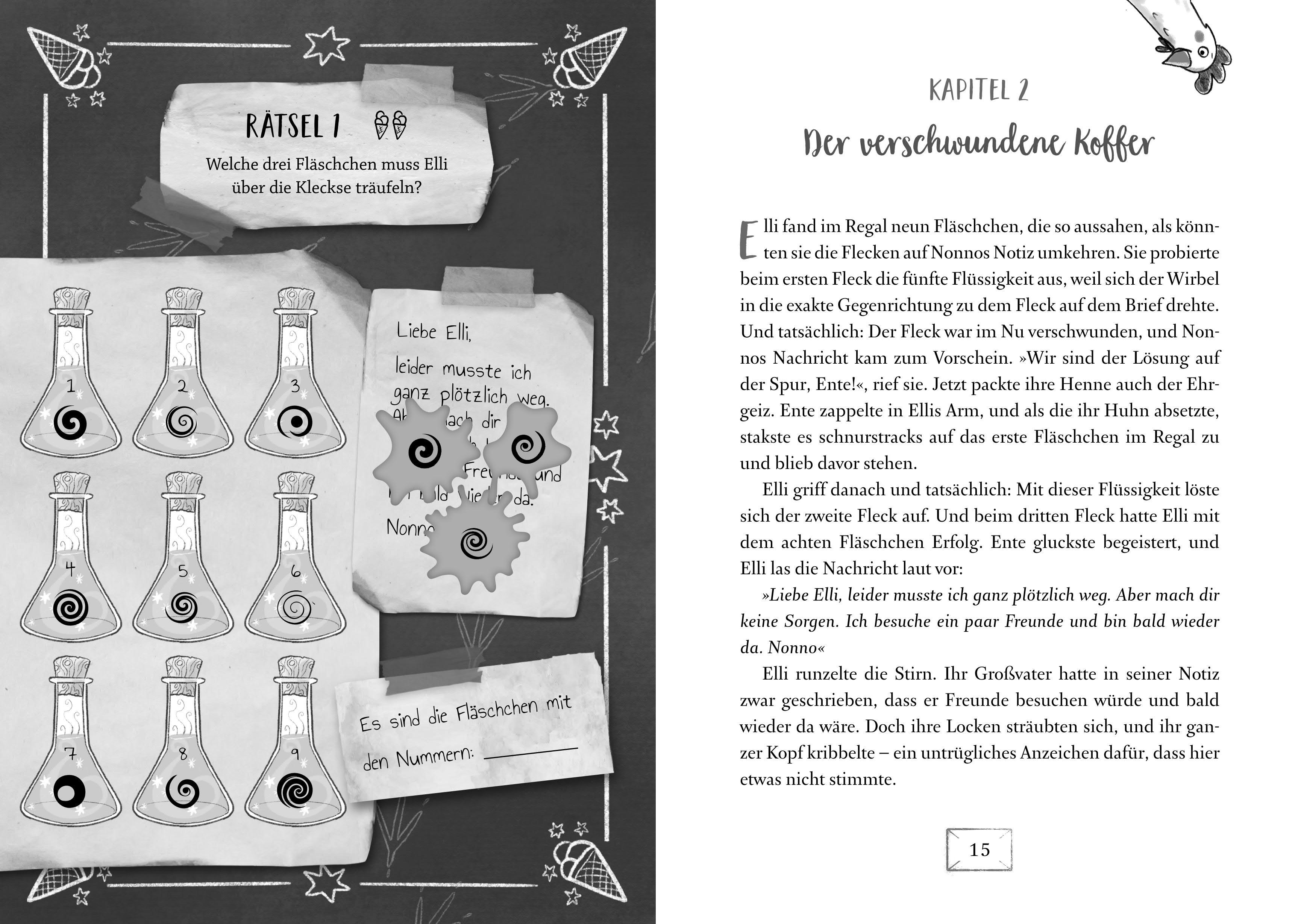 Beispielinhalt (Bild) Geheim! Ein Rätselabenteuer - Rette die magische Eis-Akademie