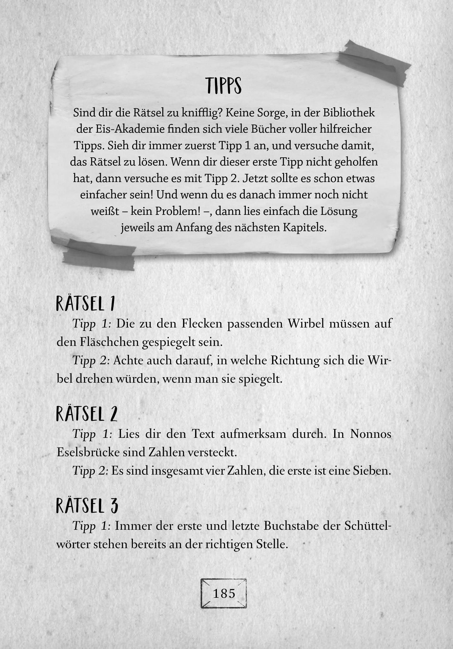 Beispielinhalt (Bild) Geheim! Ein Rätselabenteuer - Rette die magische Eis-Akademie