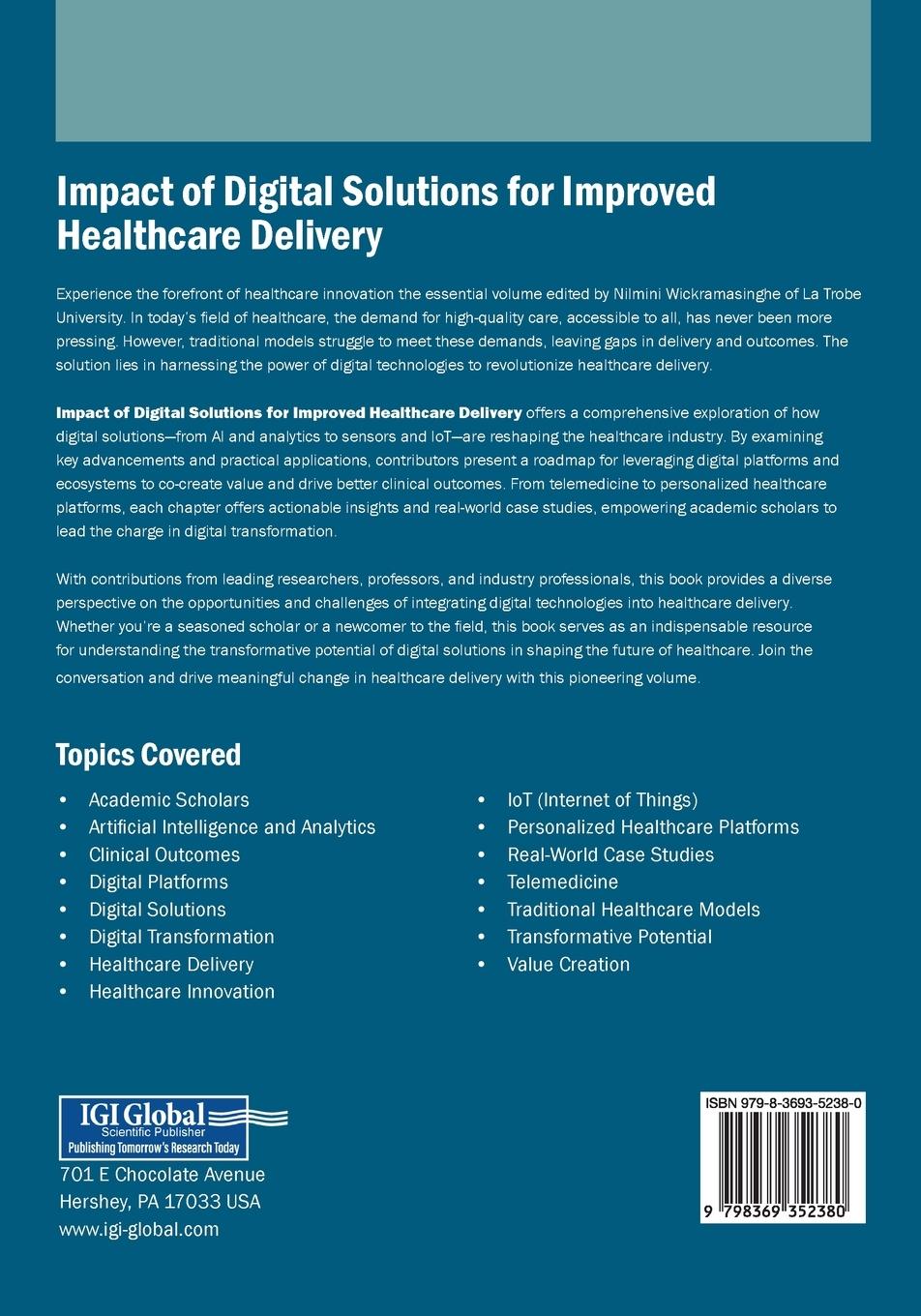 Rückseitencover Impact of Digital Solutions for Improved Healthcare Delivery