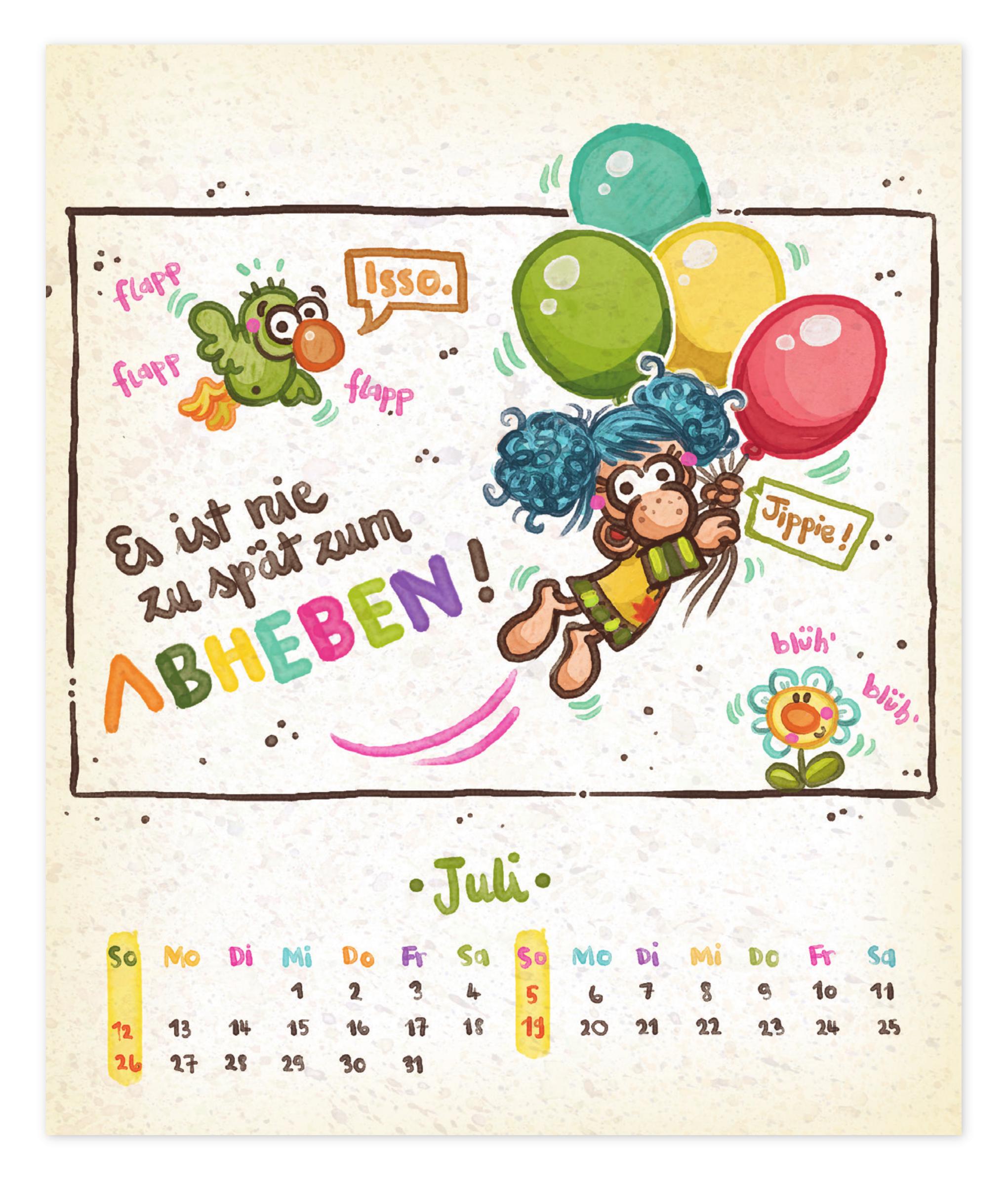 Beispielinhalt (Bild) Der Mutmachkalender 2026
