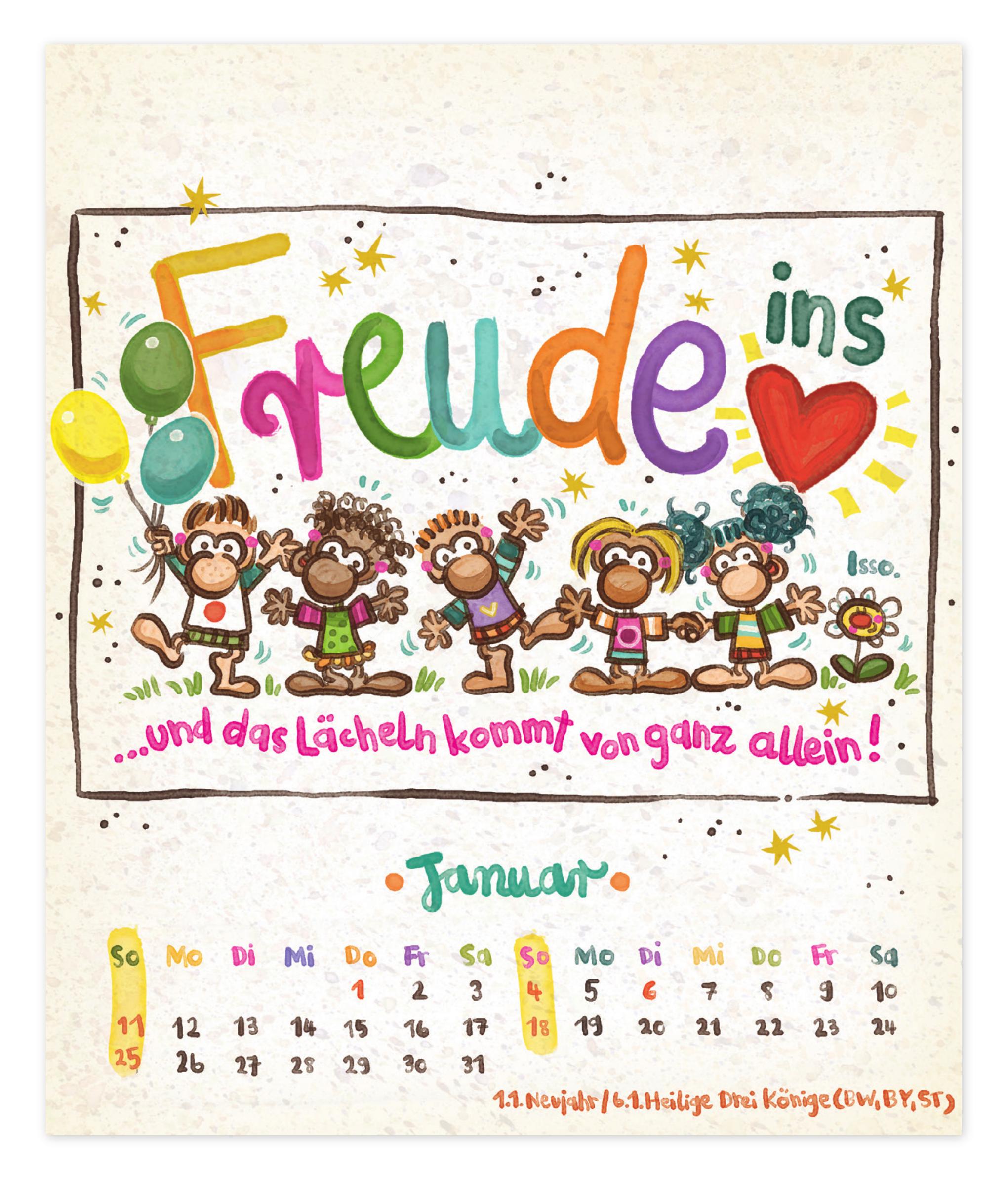 Beispielinhalt (Bild) Der Mutmachkalender 2026