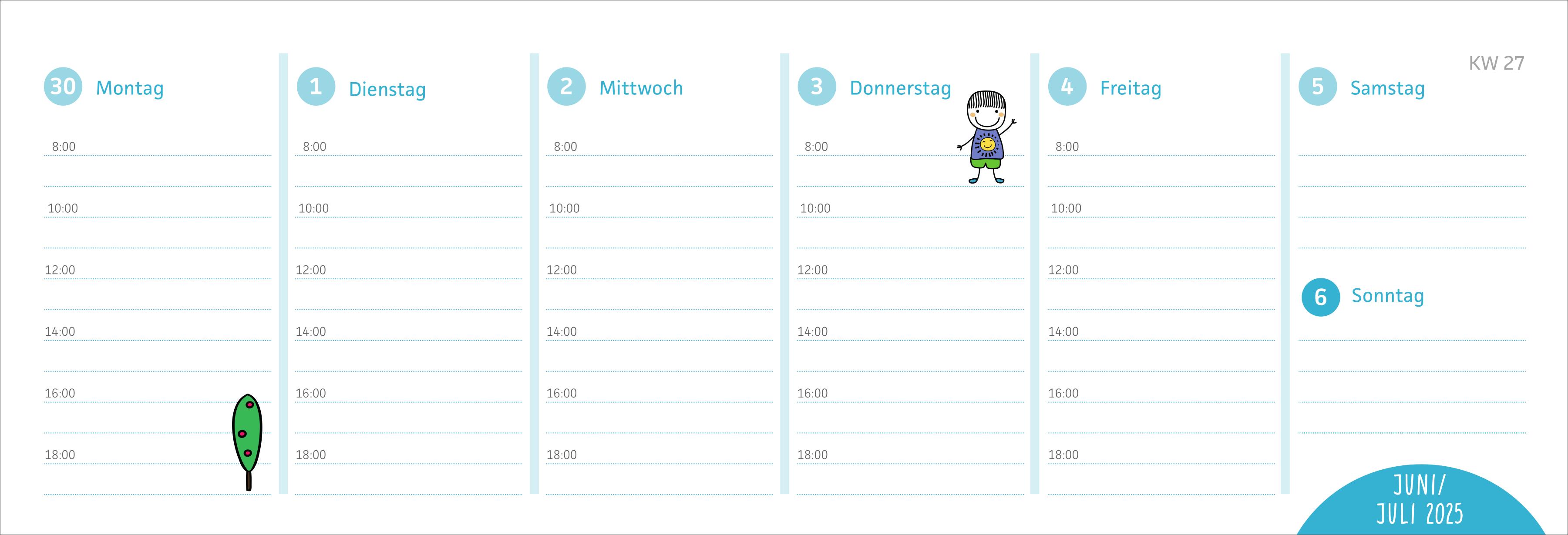 Beispielinhalt (Bild) ErzieherInnen-Tischkalender 2025 / 2026