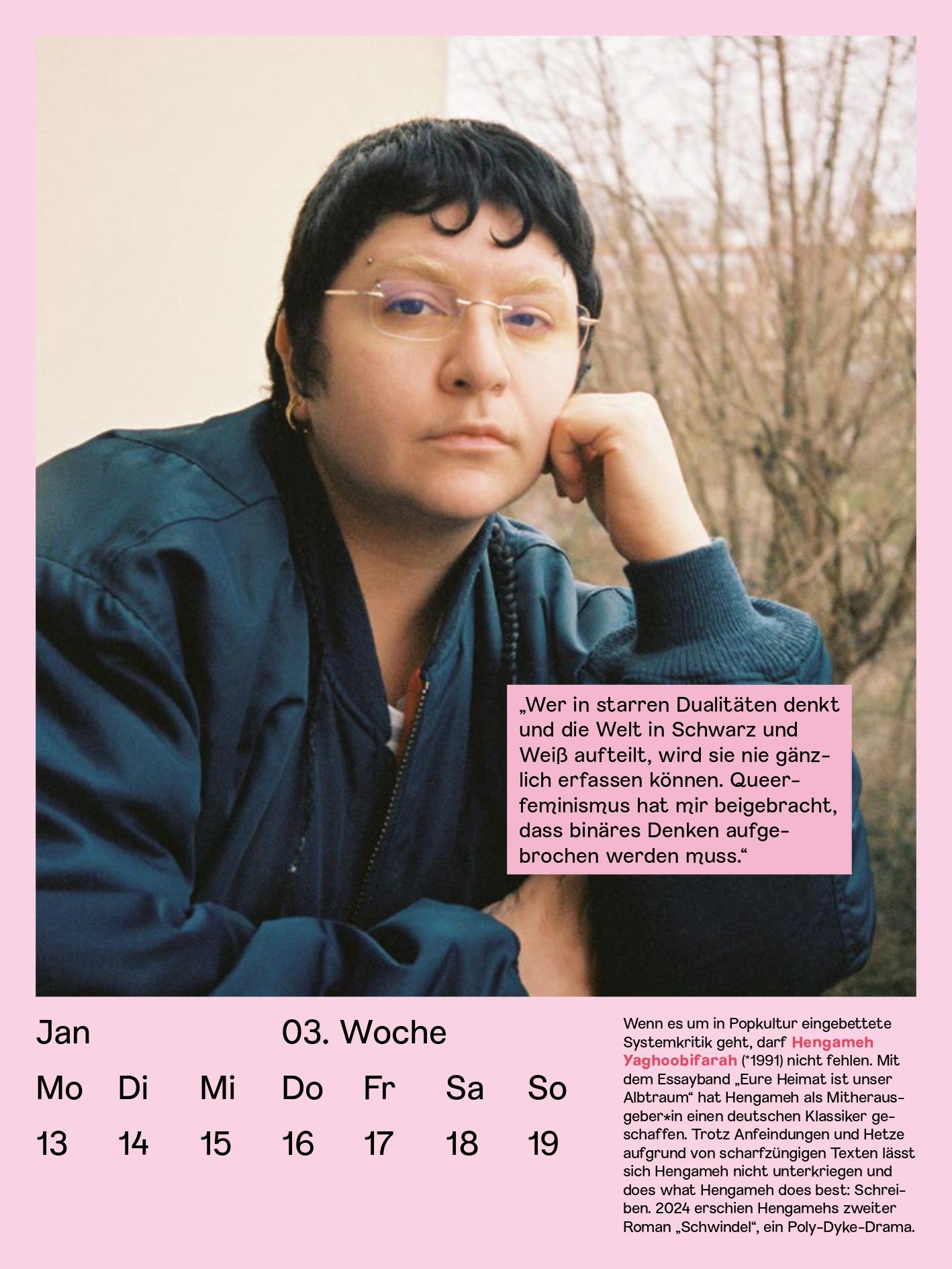 Beispielinhalt (Bild) MISSY Magazine Kalender 2026