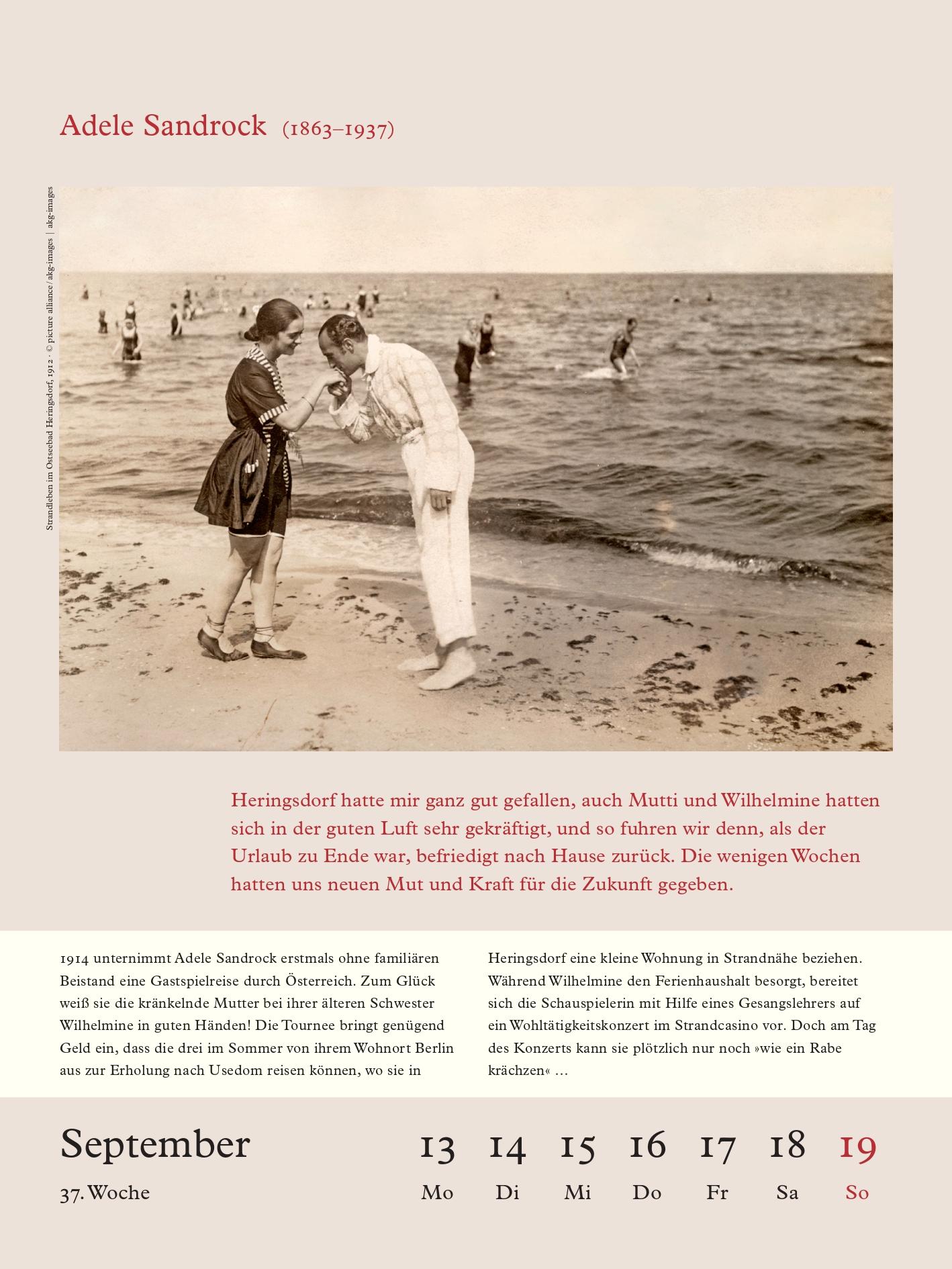 Beispielinhalt (Bild) Literarische Ostsee Kalender 2026