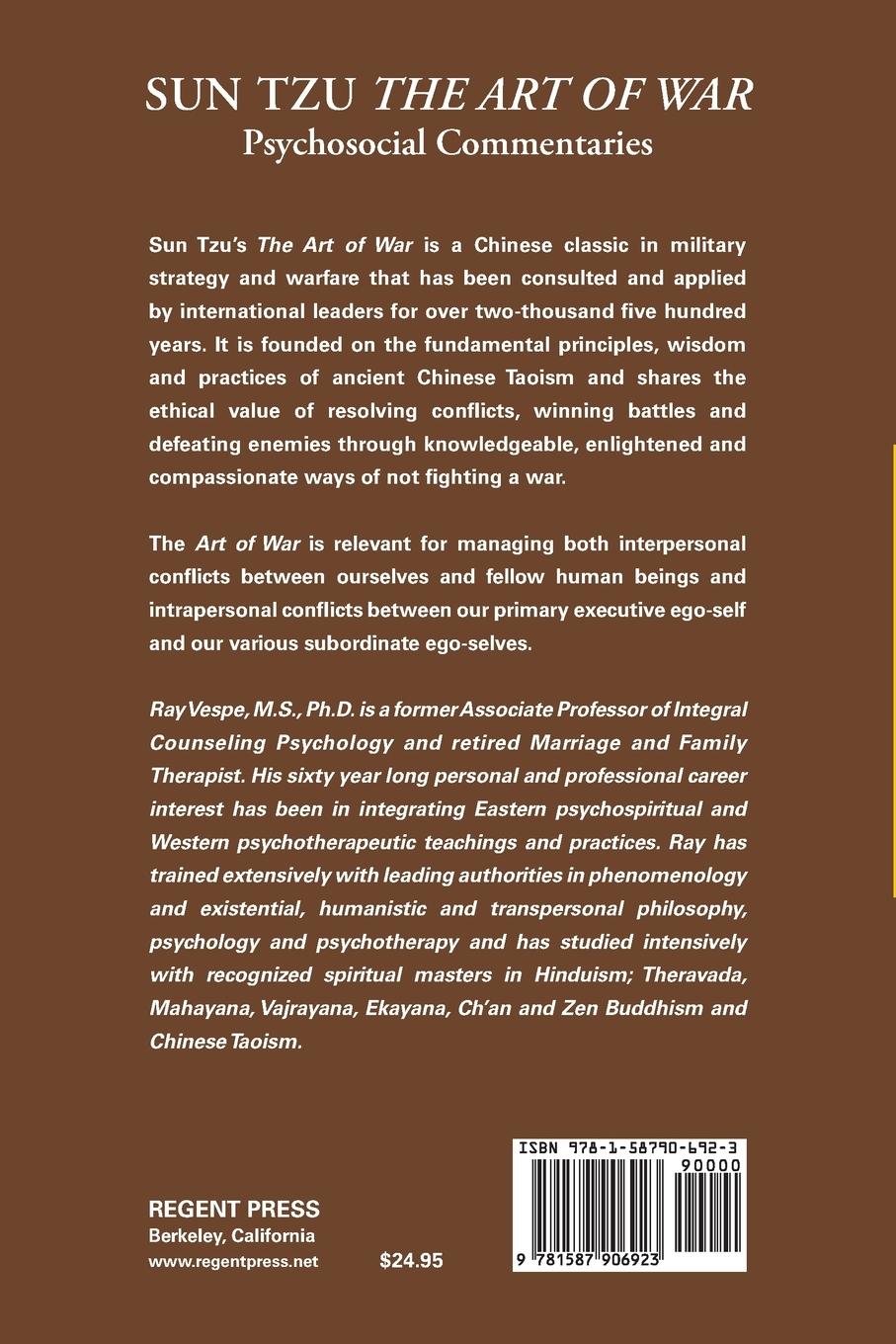 Rückseitencover SUN TZU The Art of War Psychosocial Commentaries