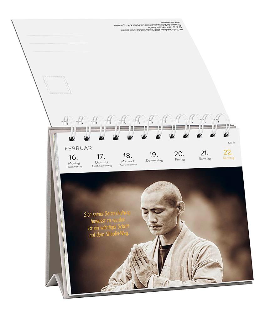 Beispielinhalt (Bild) Postkartenkalender 2026: Shaolin Spirit