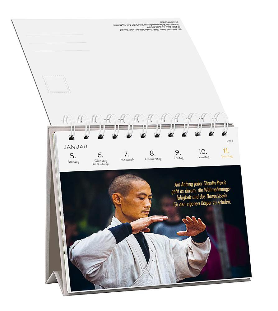 Beispielinhalt (Bild) Postkartenkalender 2026: Shaolin Spirit