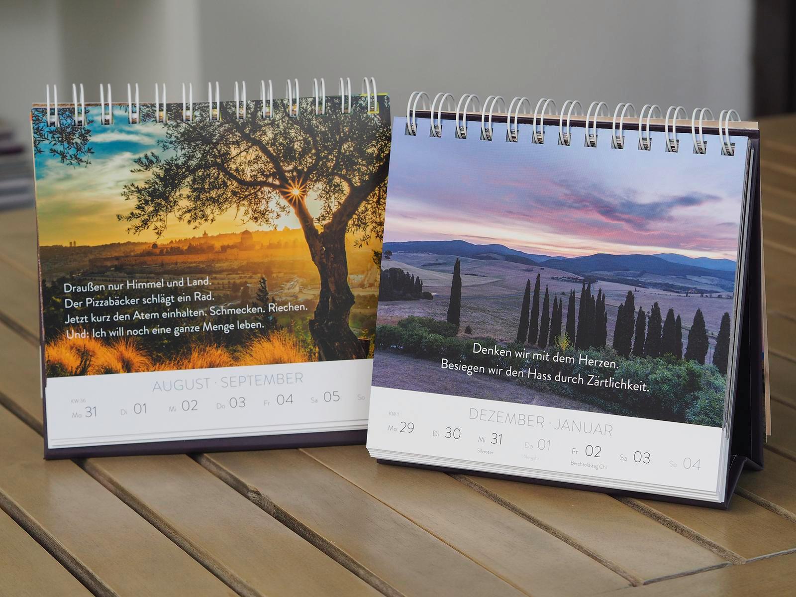 Beispielinhalt (Bild) Wochenkalender 2026: Mit dem Herzen denken