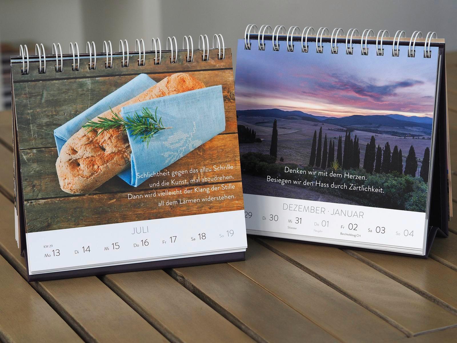 Beispielinhalt (Bild) Wochenkalender 2026: Mit dem Herzen denken