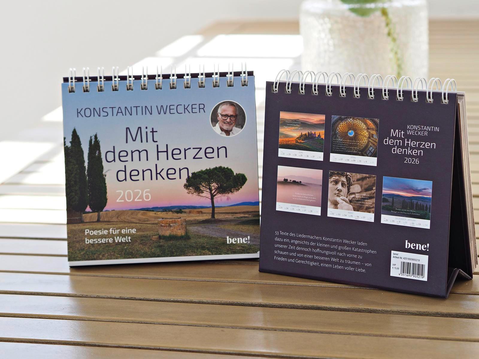 Beispielinhalt (Bild) Wochenkalender 2026: Mit dem Herzen denken