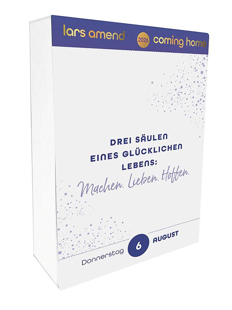 Beispielinhalt (Bild) Abreißkalender 2026: Coming Home