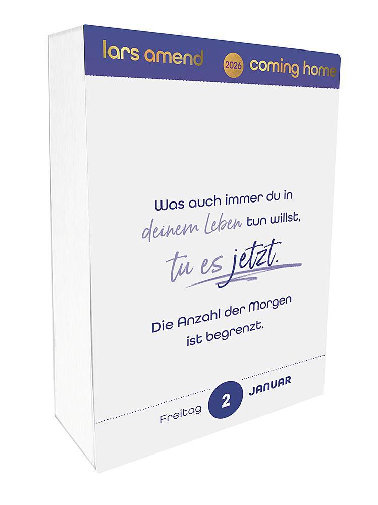 Beispielinhalt (Bild) Abreißkalender 2026: Coming Home