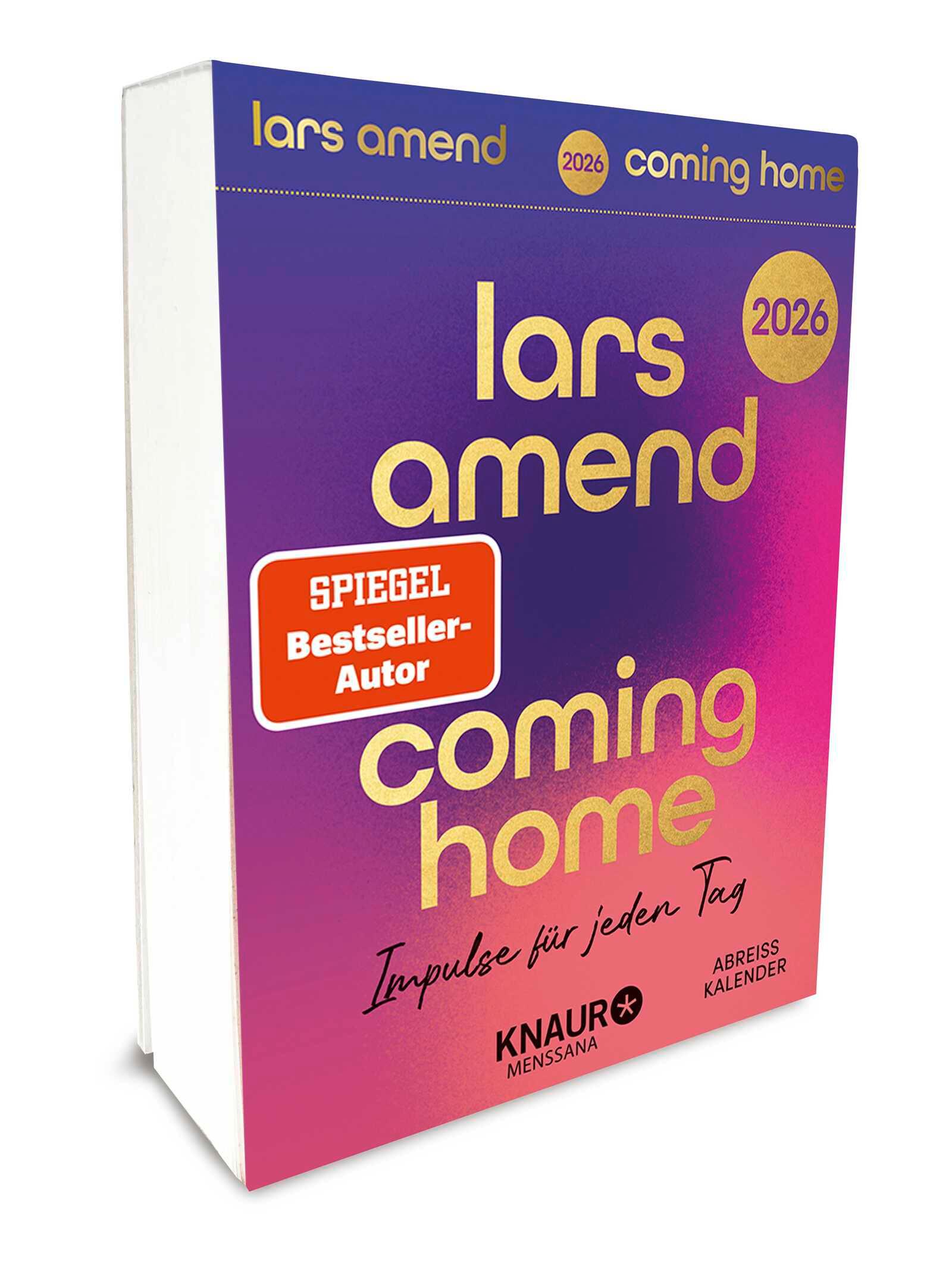 Vorderes Coverbild Abreißkalender 2026: Coming Home