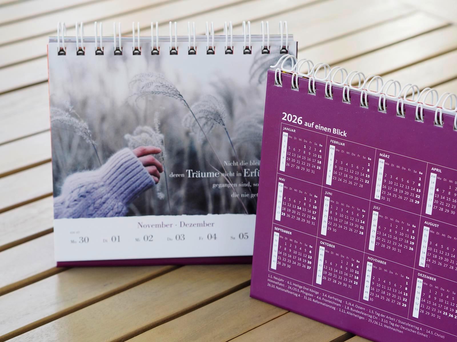 Beispielinhalt (Bild) Wochenkalender 2026: Mutig leben