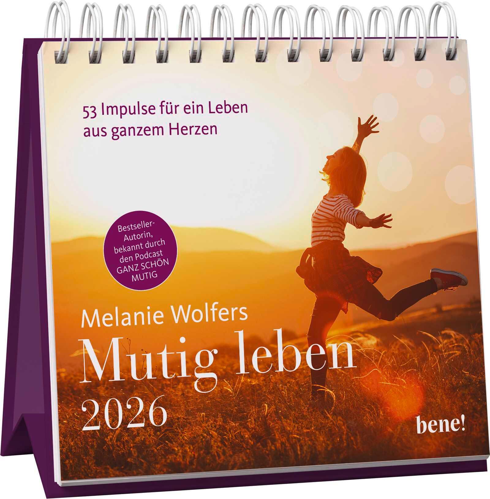 Vorderes Coverbild Wochenkalender 2026: Mutig leben