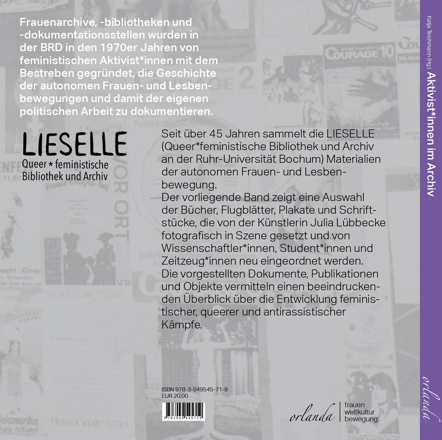 Rückseitencover Aktivist*innen im Archiv