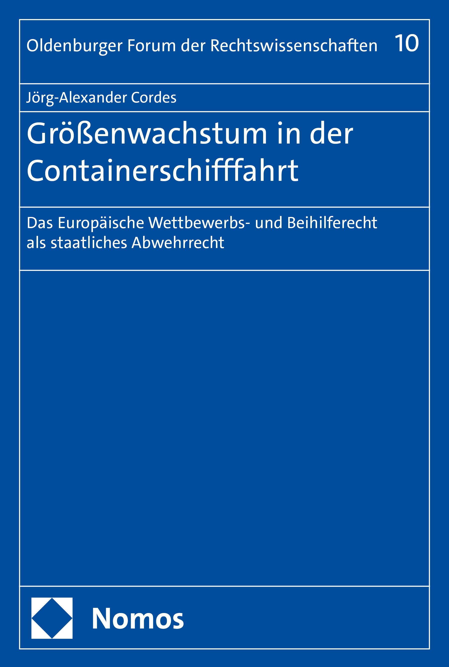 Vorderes Coverbild Größenwachstum in der Containerschifffahrt