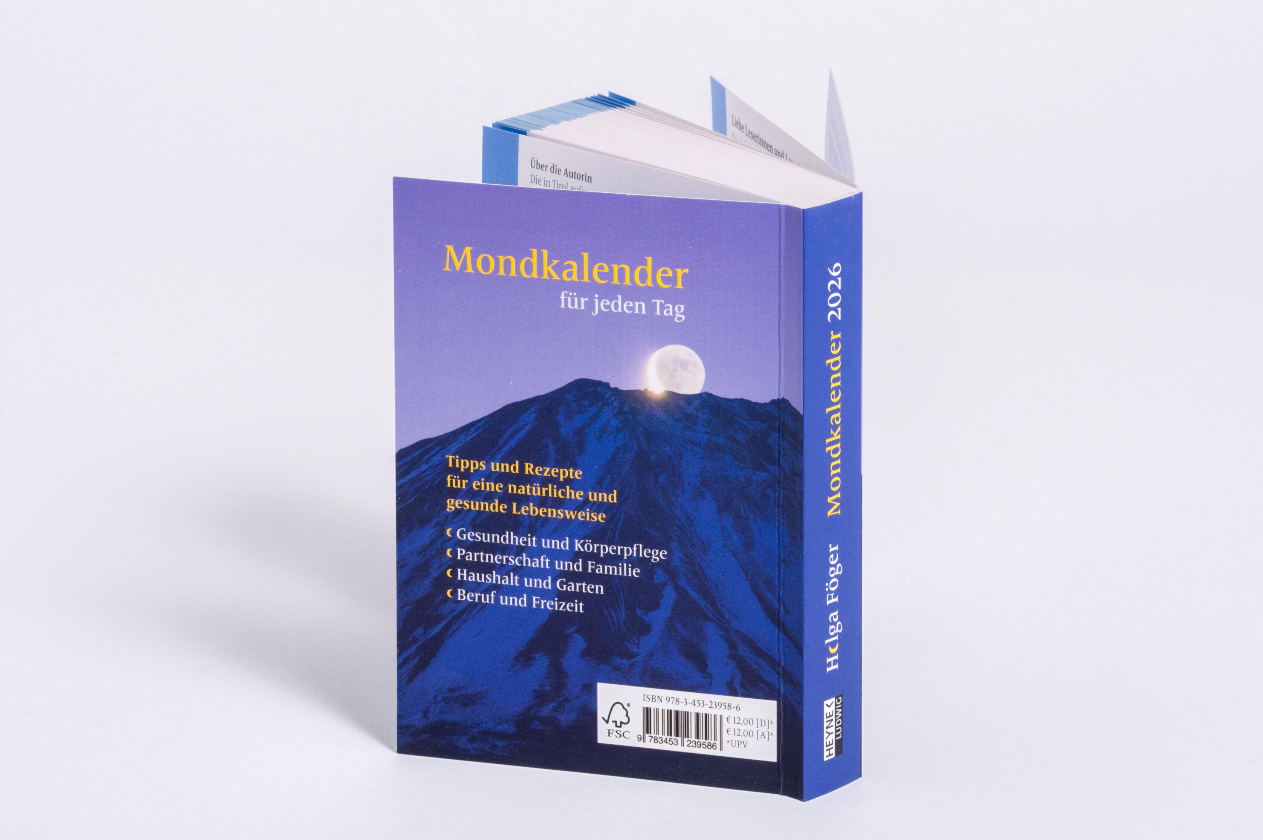 Beispielinhalt (Bild) Mondkalender für jeden Tag 2026
