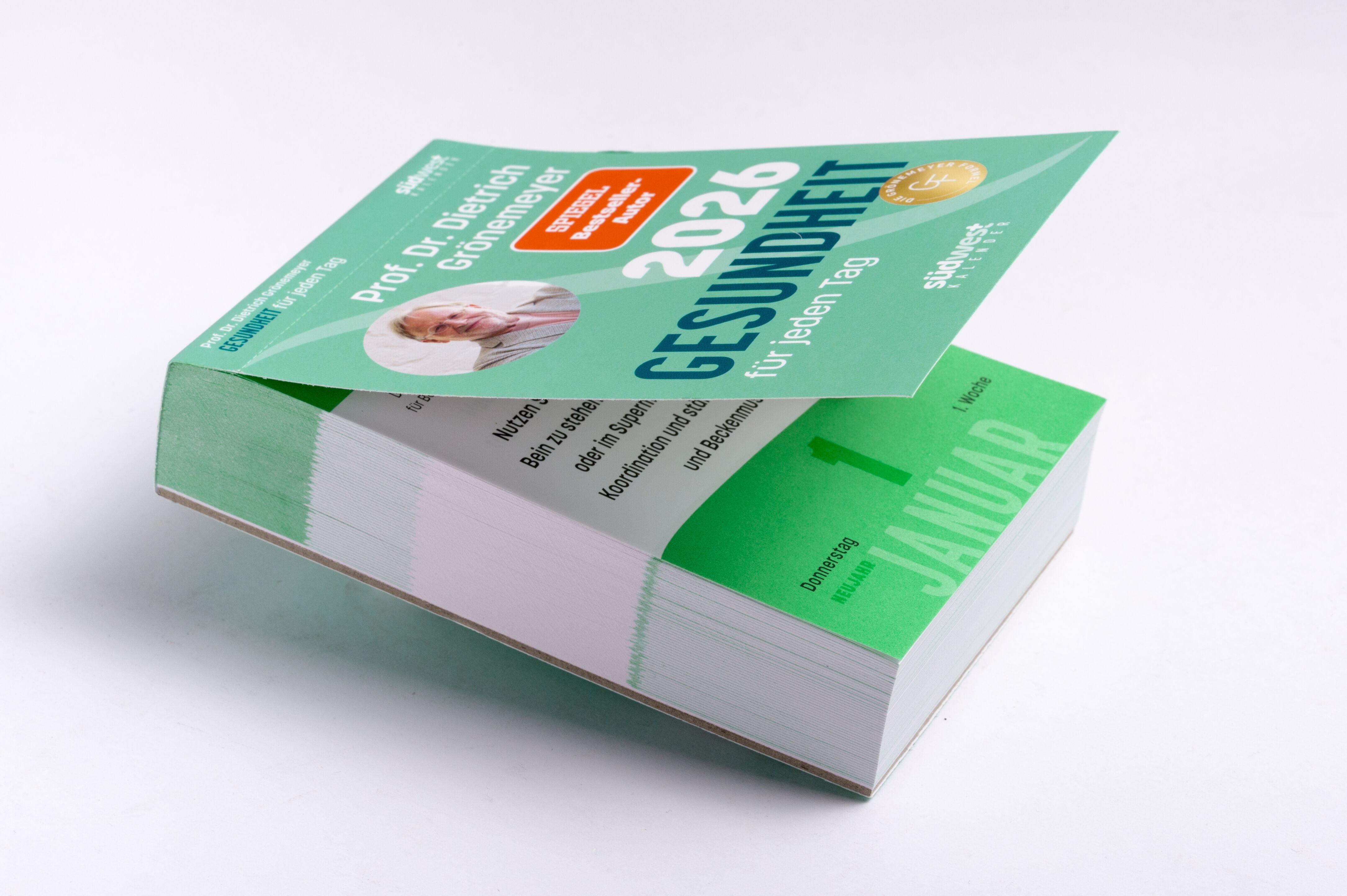 Beispielinhalt (Bild) Gesundheit für jeden Tag 2026 - Tagesabreißkalender zum Aufstellen oder Aufhängen