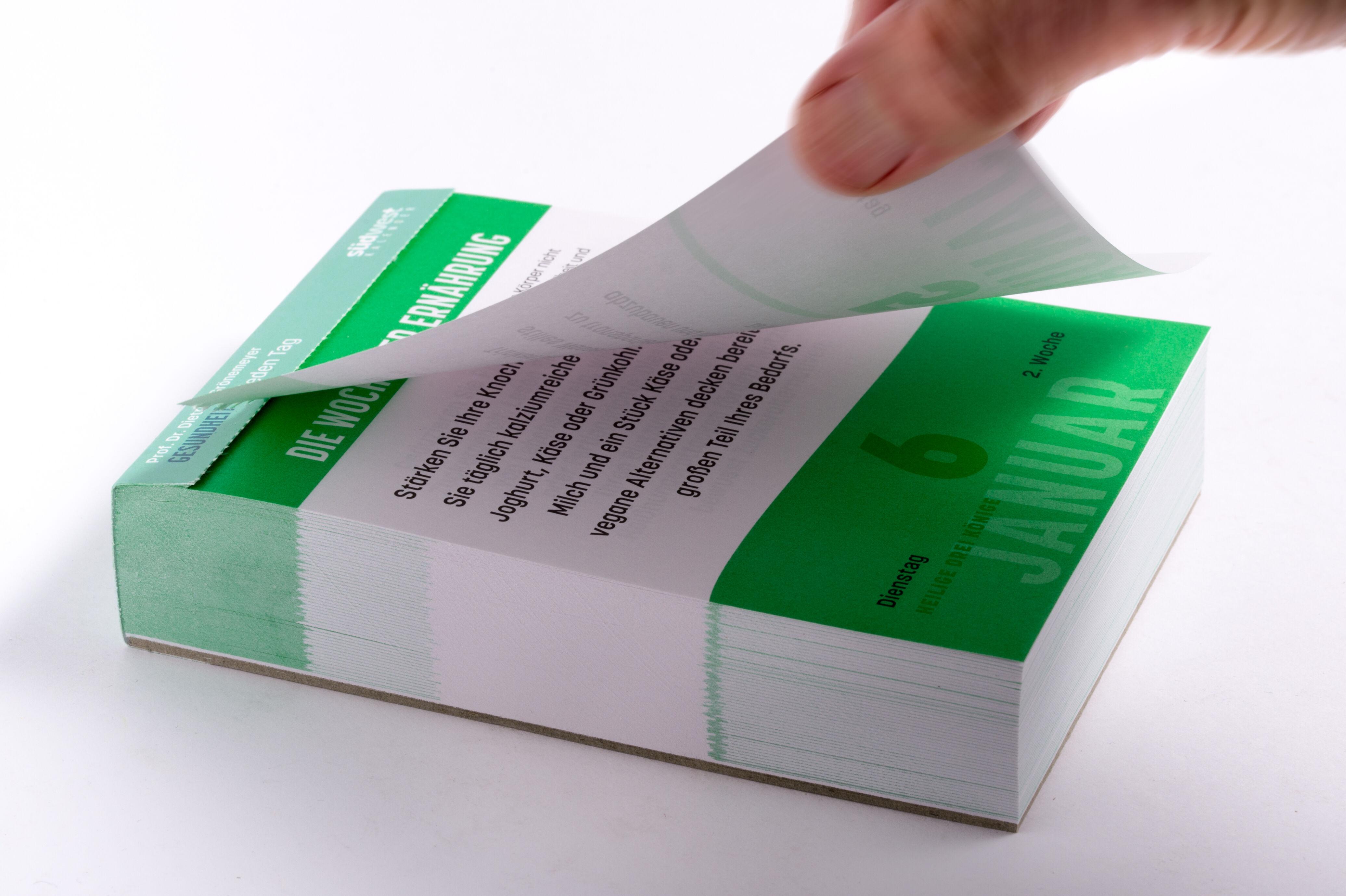 Beispielinhalt (Bild) Gesundheit für jeden Tag 2026 - Tagesabreißkalender zum Aufstellen oder Aufhängen