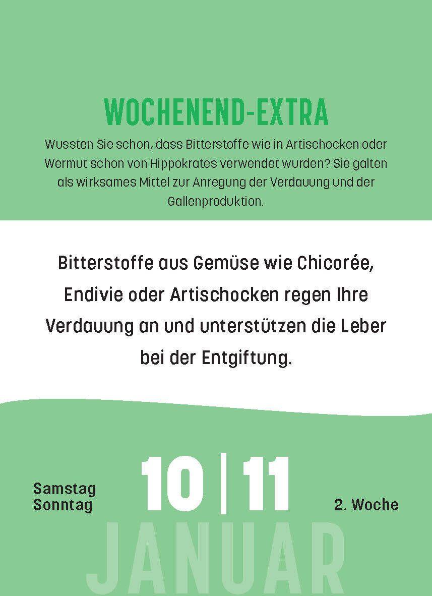 Beispielinhalt (Bild) Gesundheit für jeden Tag 2026 - Tagesabreißkalender zum Aufstellen oder Aufhängen