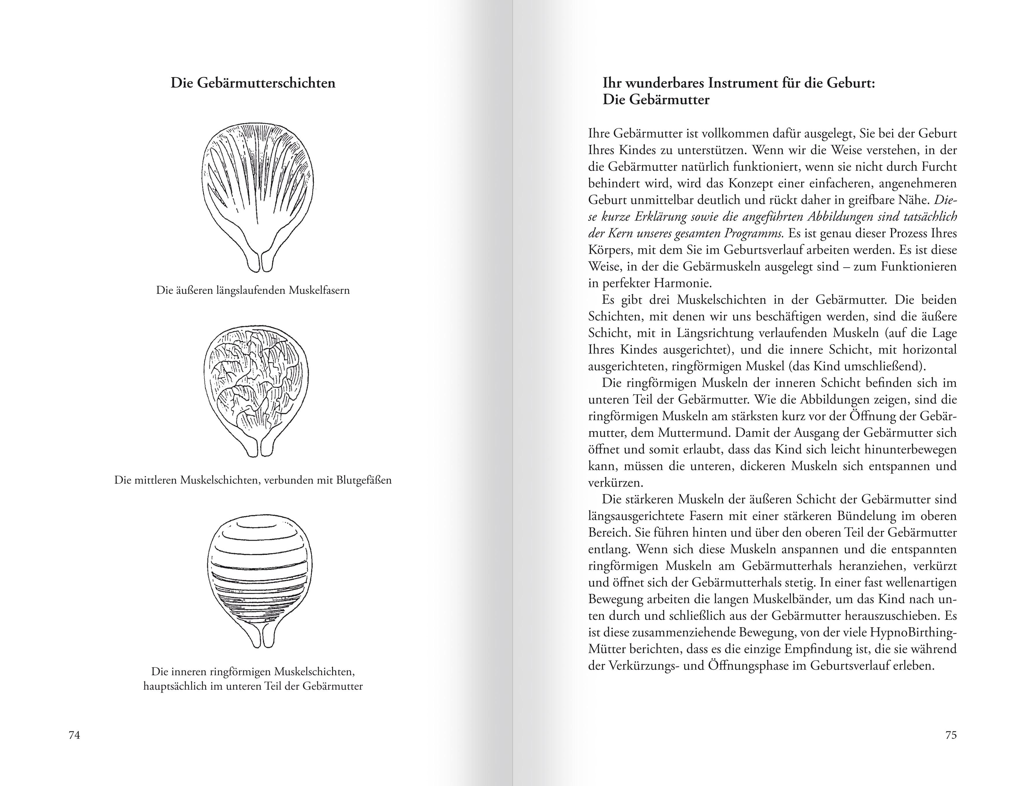 Beispielinhalt (Bild) HypnoBirthing. Der natürliche Weg zu einer sicheren, sanften und leichten Geburt. Das Original von Marie F. Mongan - 9. Auflage des Geburtshilfe-Klassikers