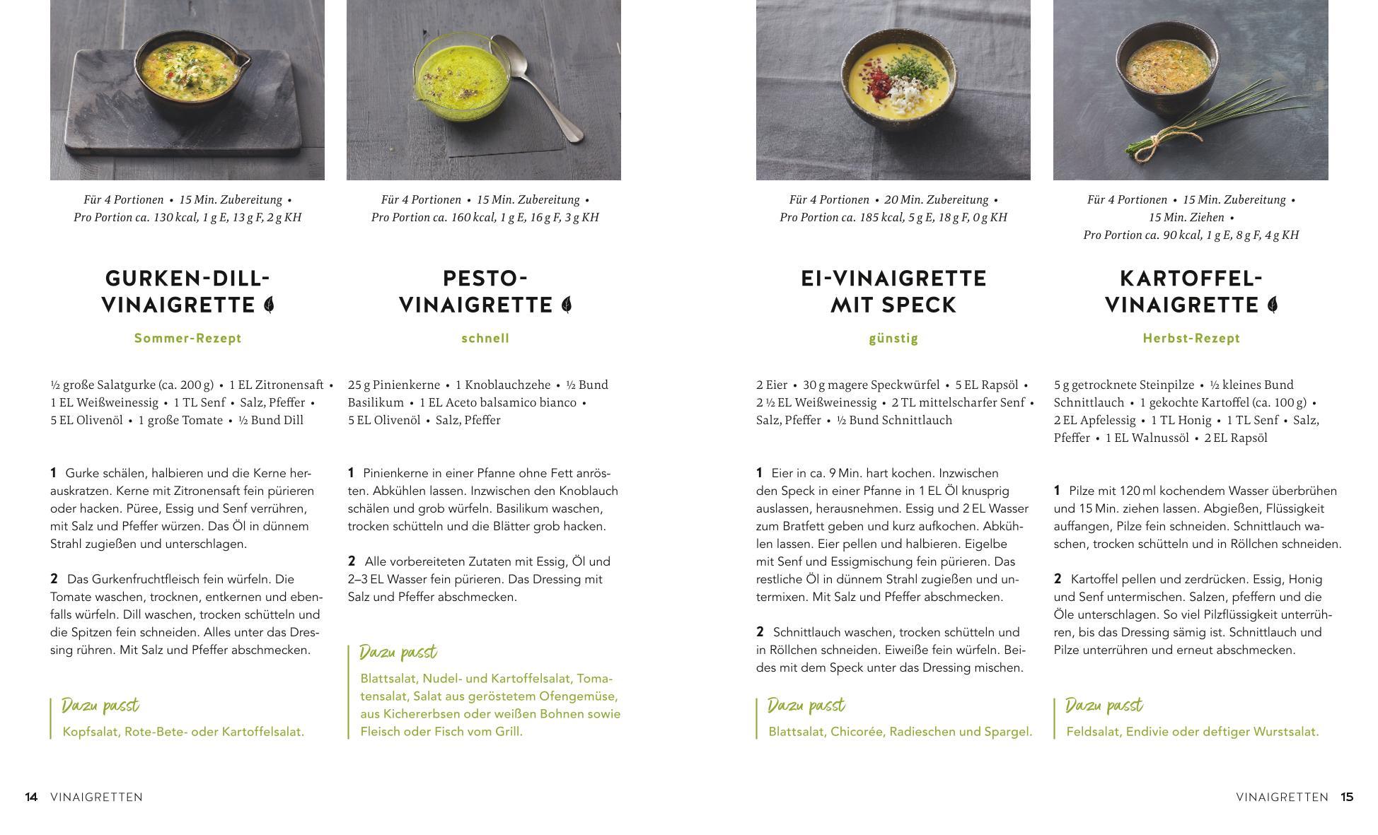 Beispielinhalt (Bild) 1 Salat - 50 Dressings