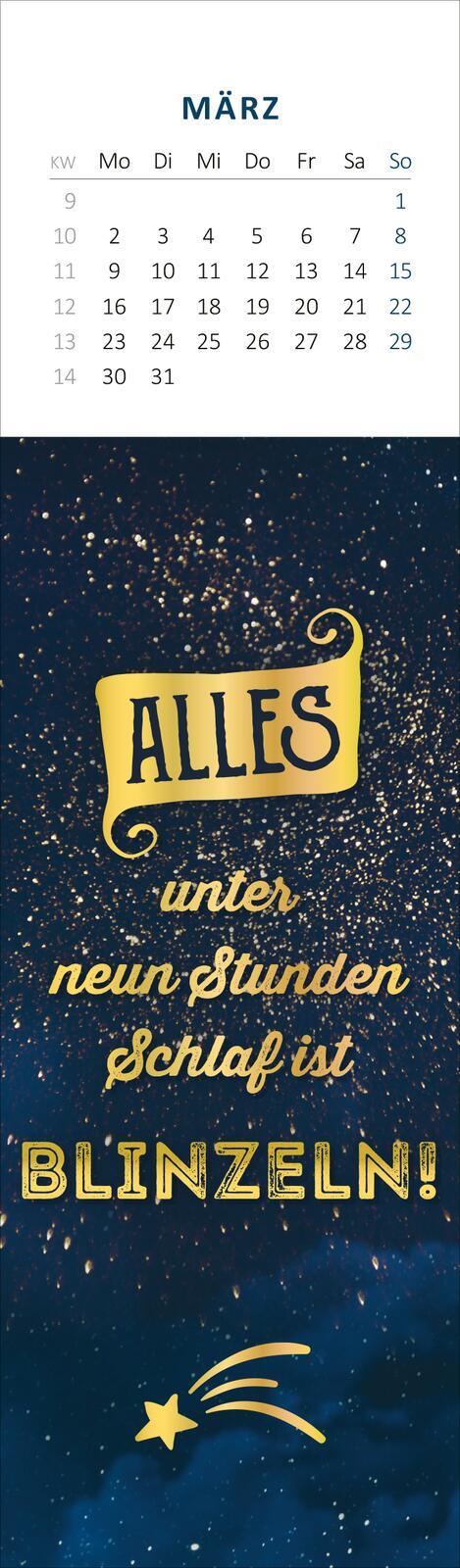 Beispielinhalt (Bild) Lesezeichenkalender Ich bin nicht gemein. Ich bin nur anders nett. 2026