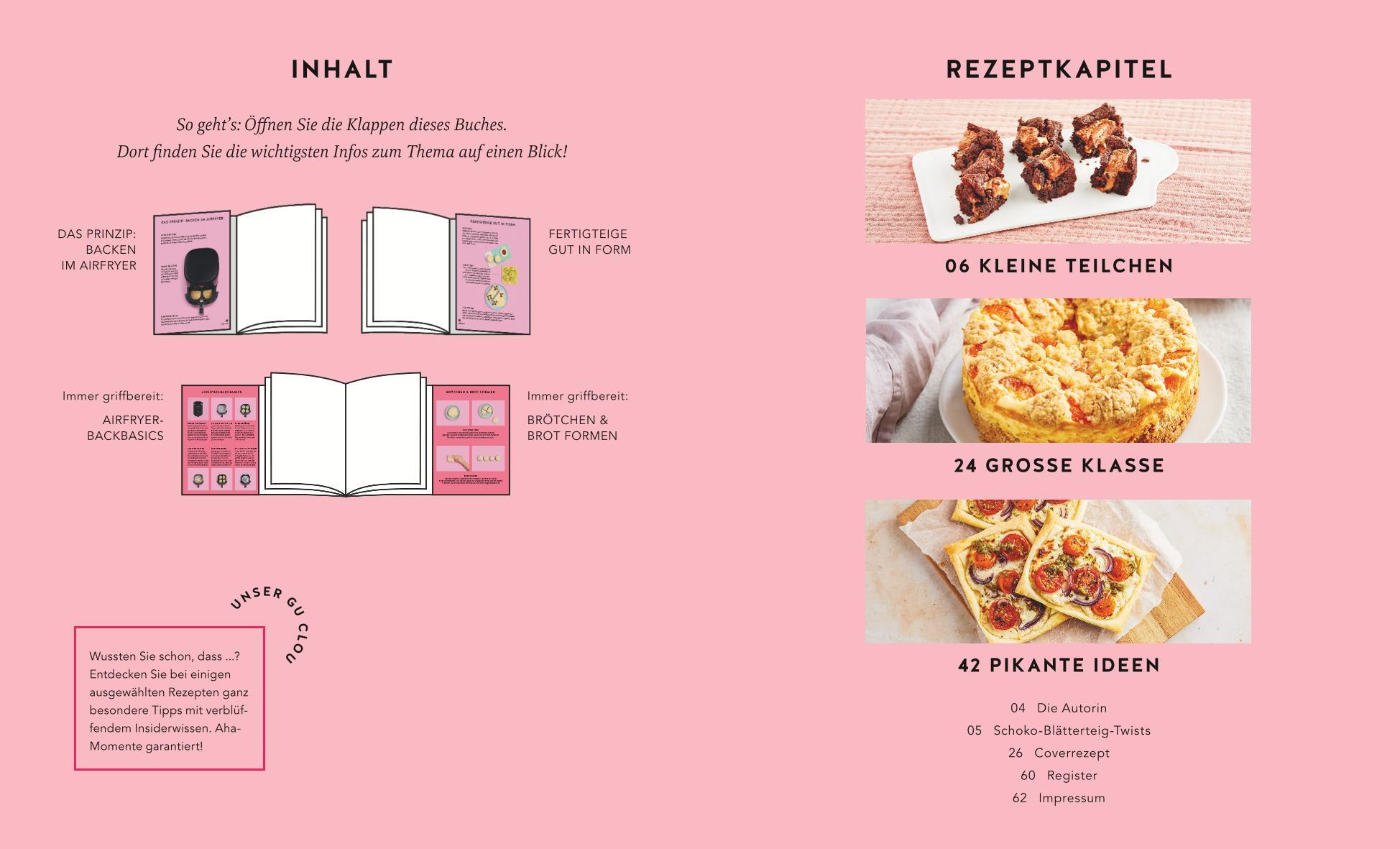 Beispielinhalt (Bild) Backen im Airfryer