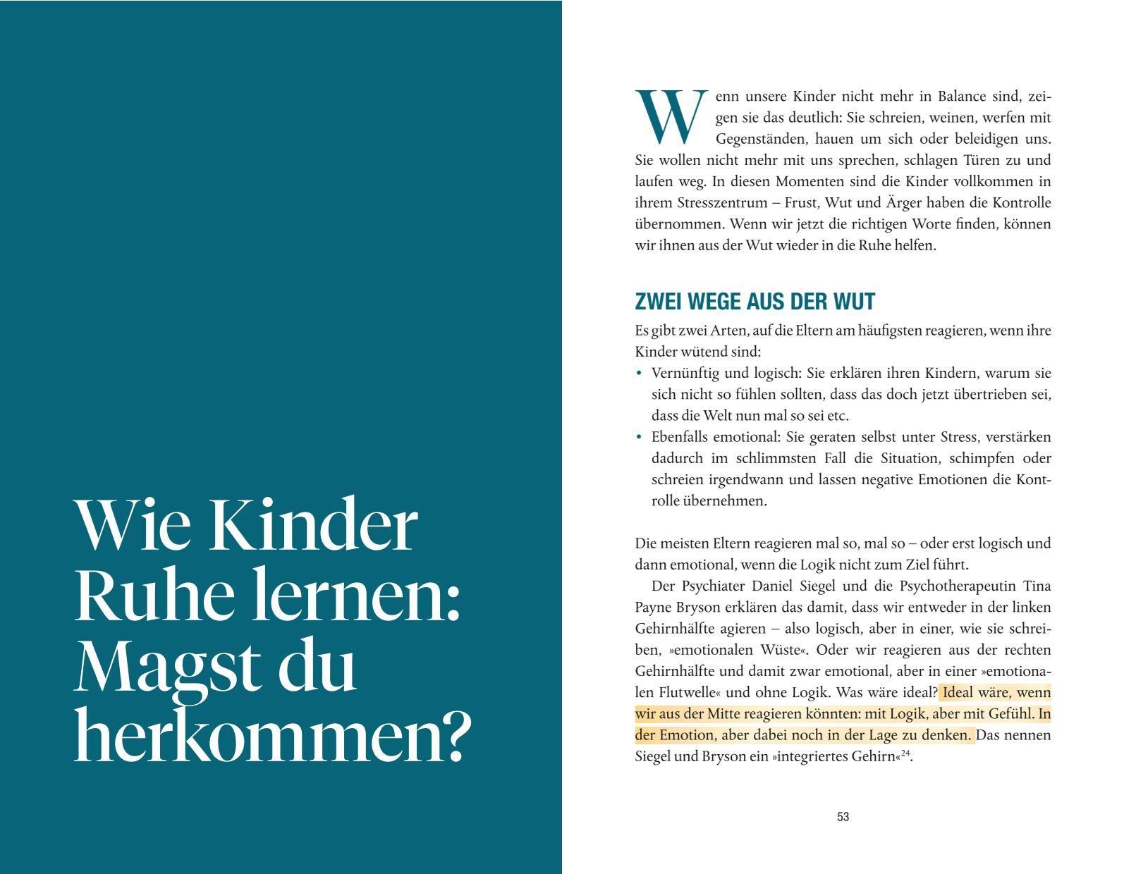 Beispielinhalt (Bild) Das artgerecht Gespräche-Buch: Zehn wirklich wichtige Gespräche, die Kinder und Eltern wachsen lassen