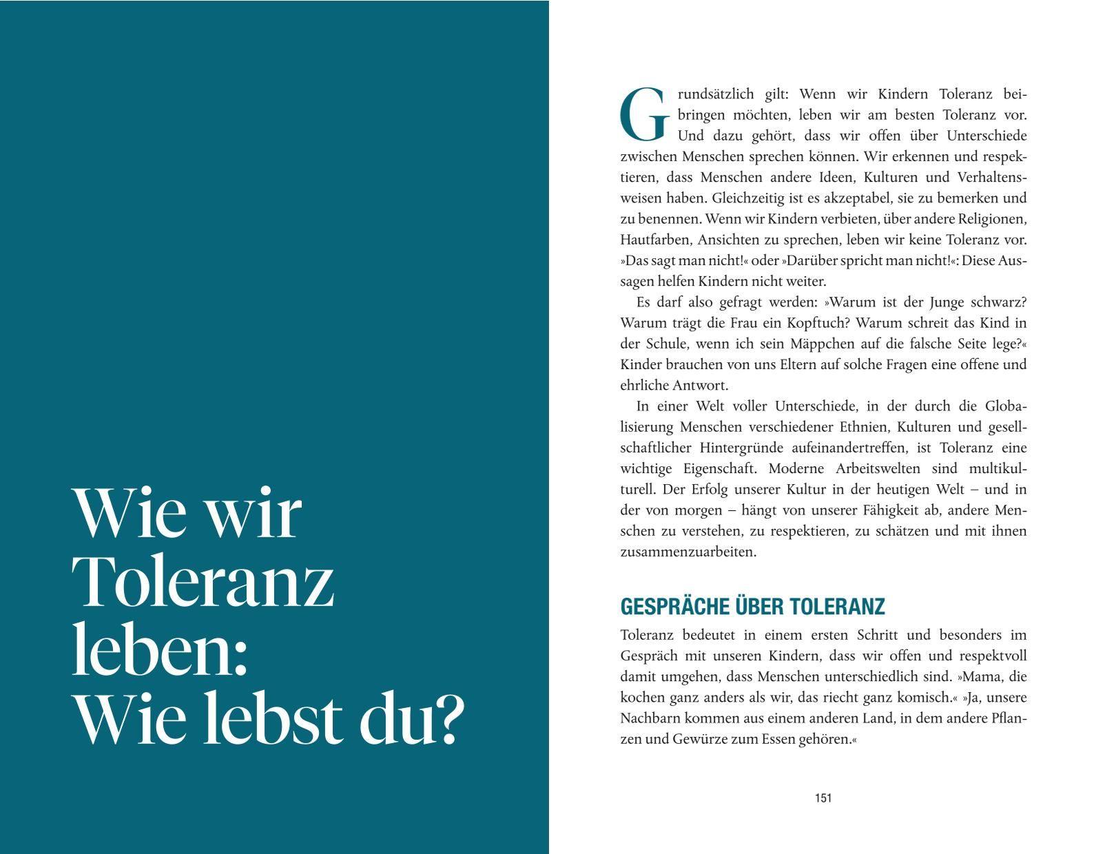 Beispielinhalt (Bild) Das artgerecht Gespräche-Buch: Zehn wirklich wichtige Gespräche, die Kinder und Eltern wachsen lassen