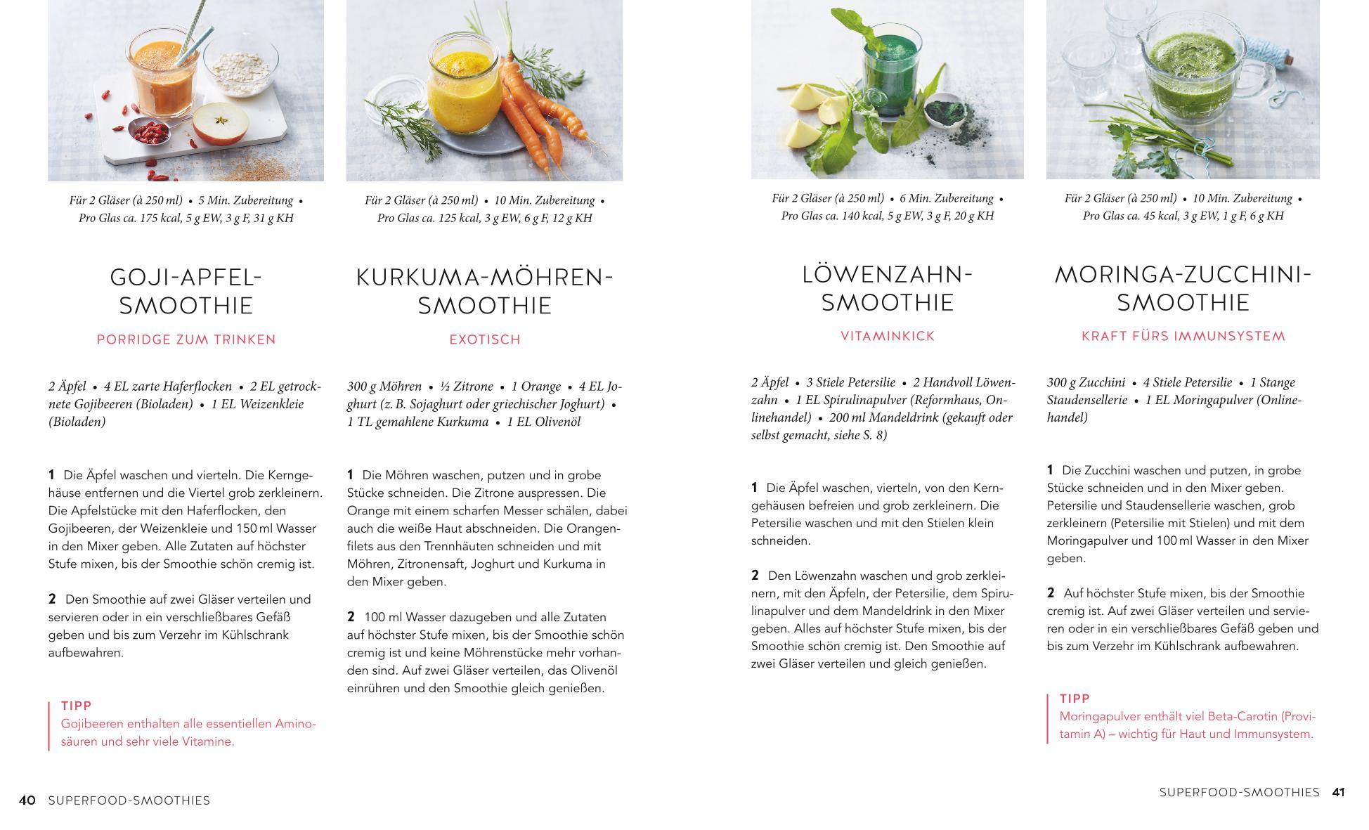 Beispielinhalt (Bild) Detox-Smoothies