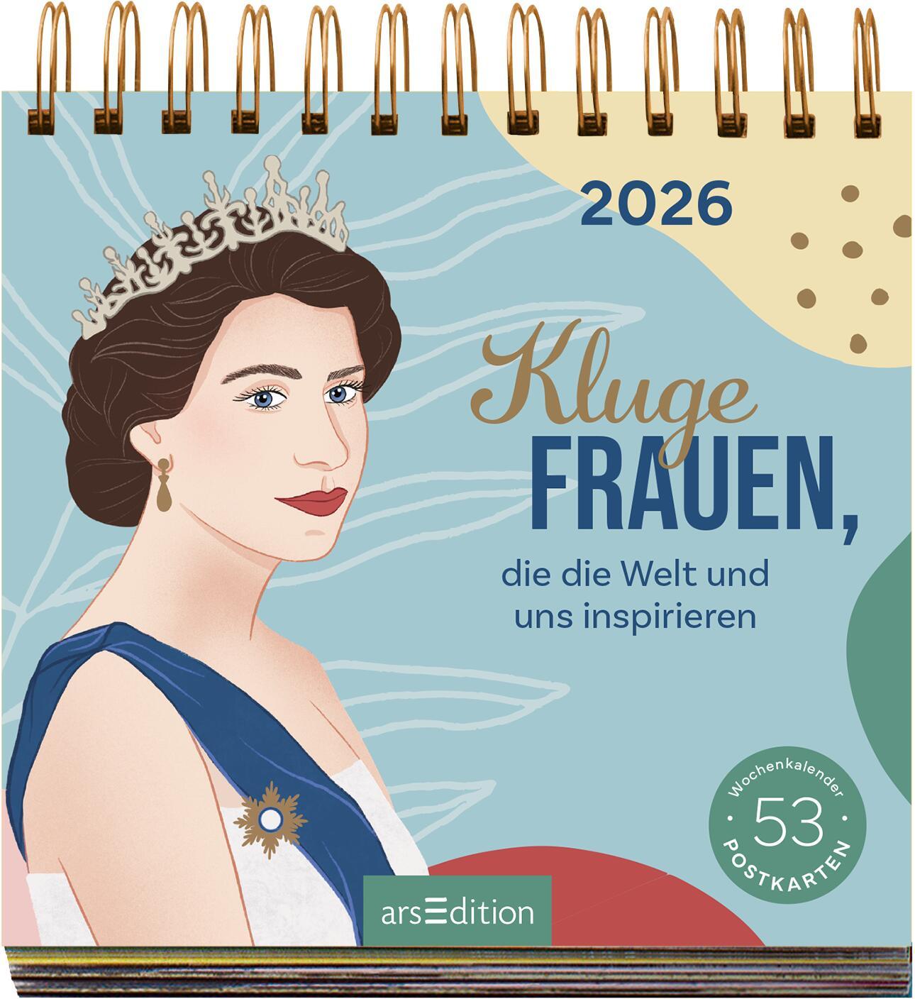 Beispielinhalt (Bild) Postkartenkalender Kluge Frauen, die die Welt und uns inspirieren 2026