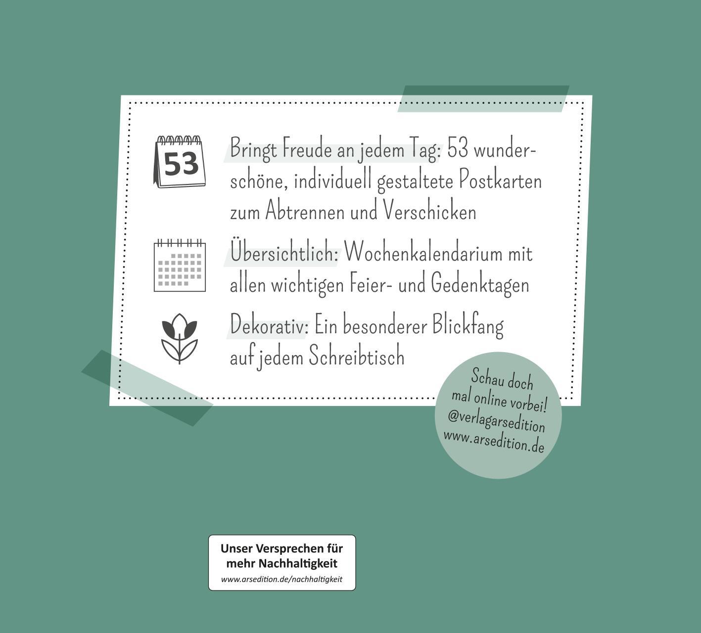 Rückseitencover Postkartenkalender Kluge Frauen, die die Welt und uns inspirieren 2026