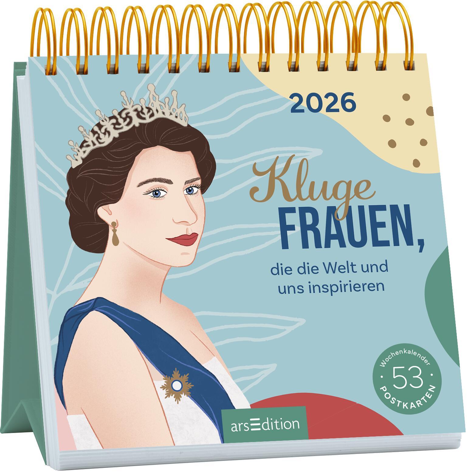 Vorderes Coverbild Postkartenkalender Kluge Frauen, die die Welt und uns inspirieren 2026