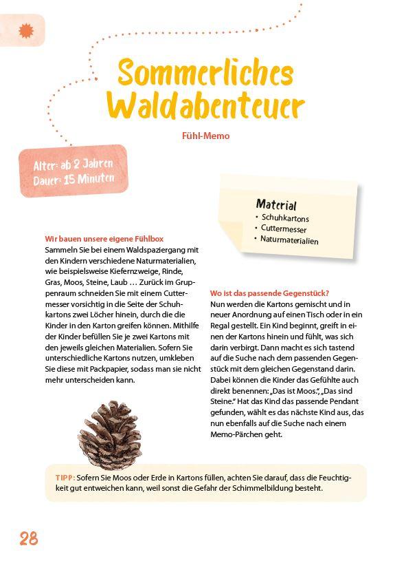 Beispielinhalt (Bild) Das Krippen-Jahreszeitenbuch: Mit allen Sinnen