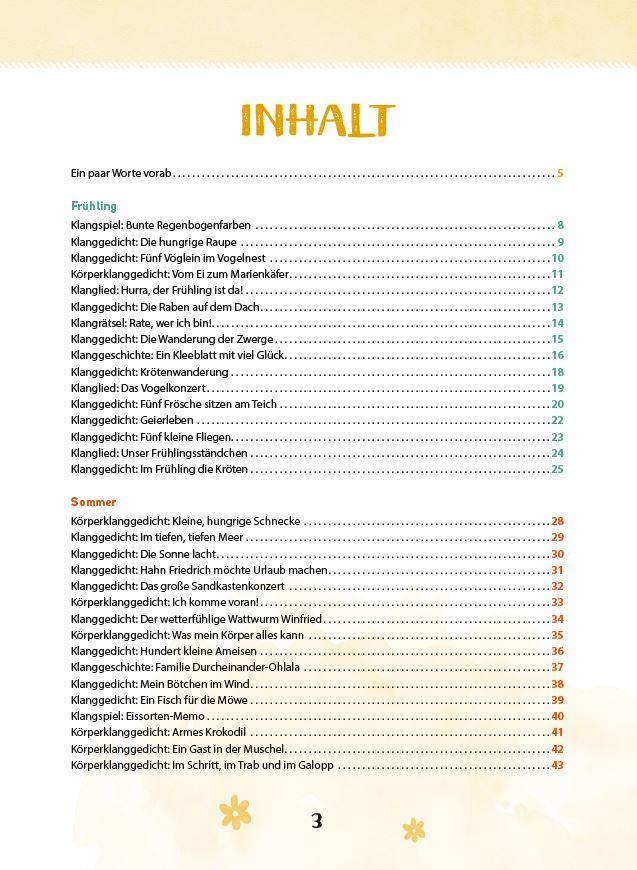 Beispielinhalt (Bild) Die schönsten Klanggeschichten für Krippenkinder
