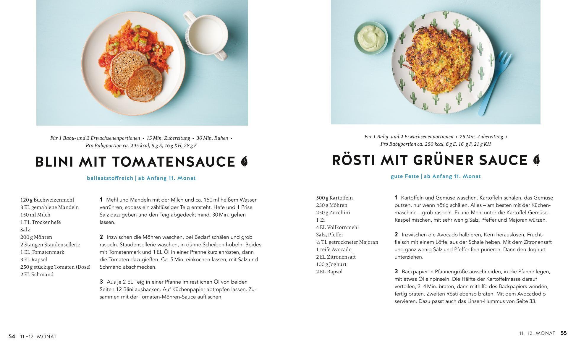 Beispielinhalt (Bild) Kochen für Babys