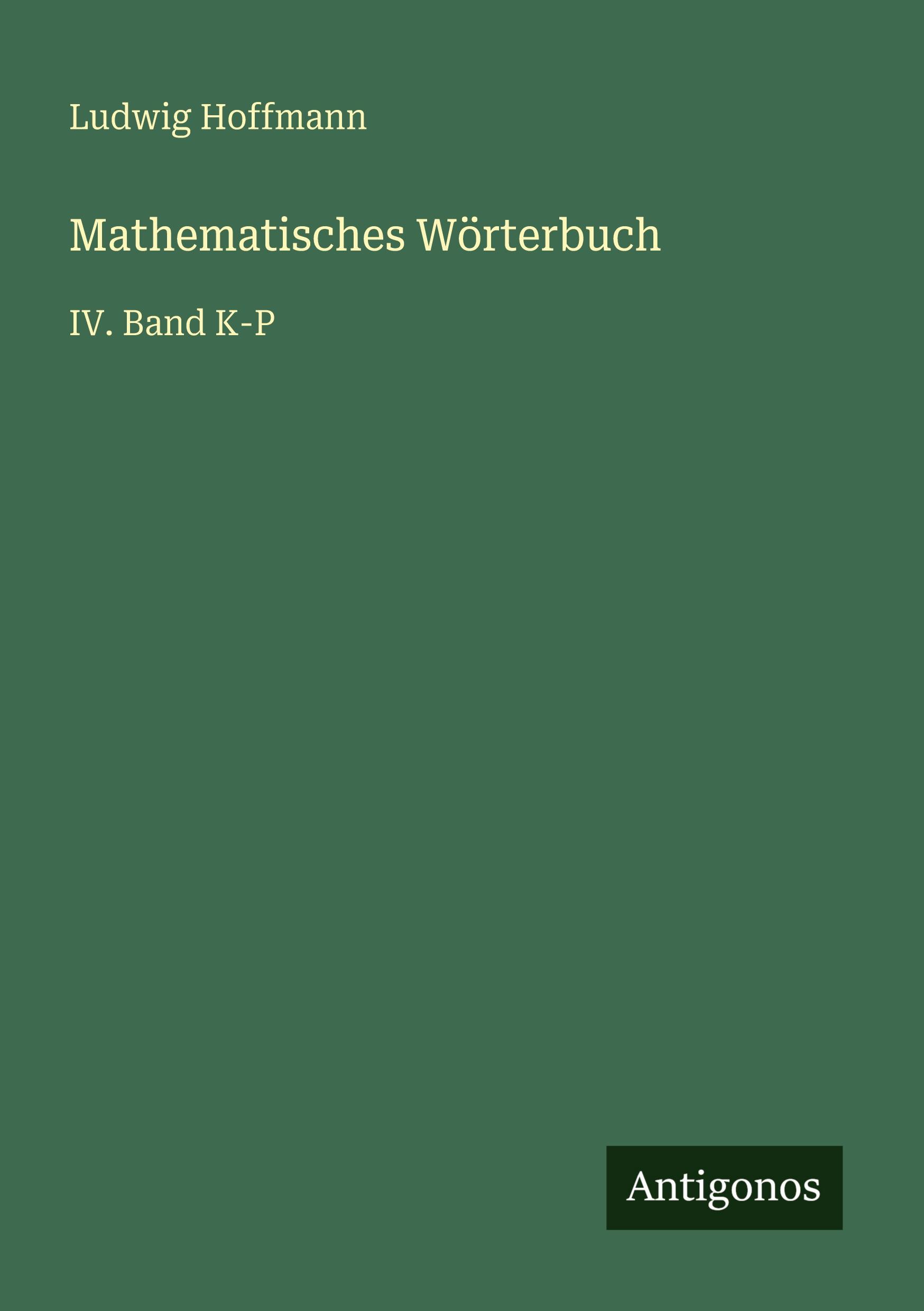 Vorderes Coverbild Mathematisches Wörterbuch