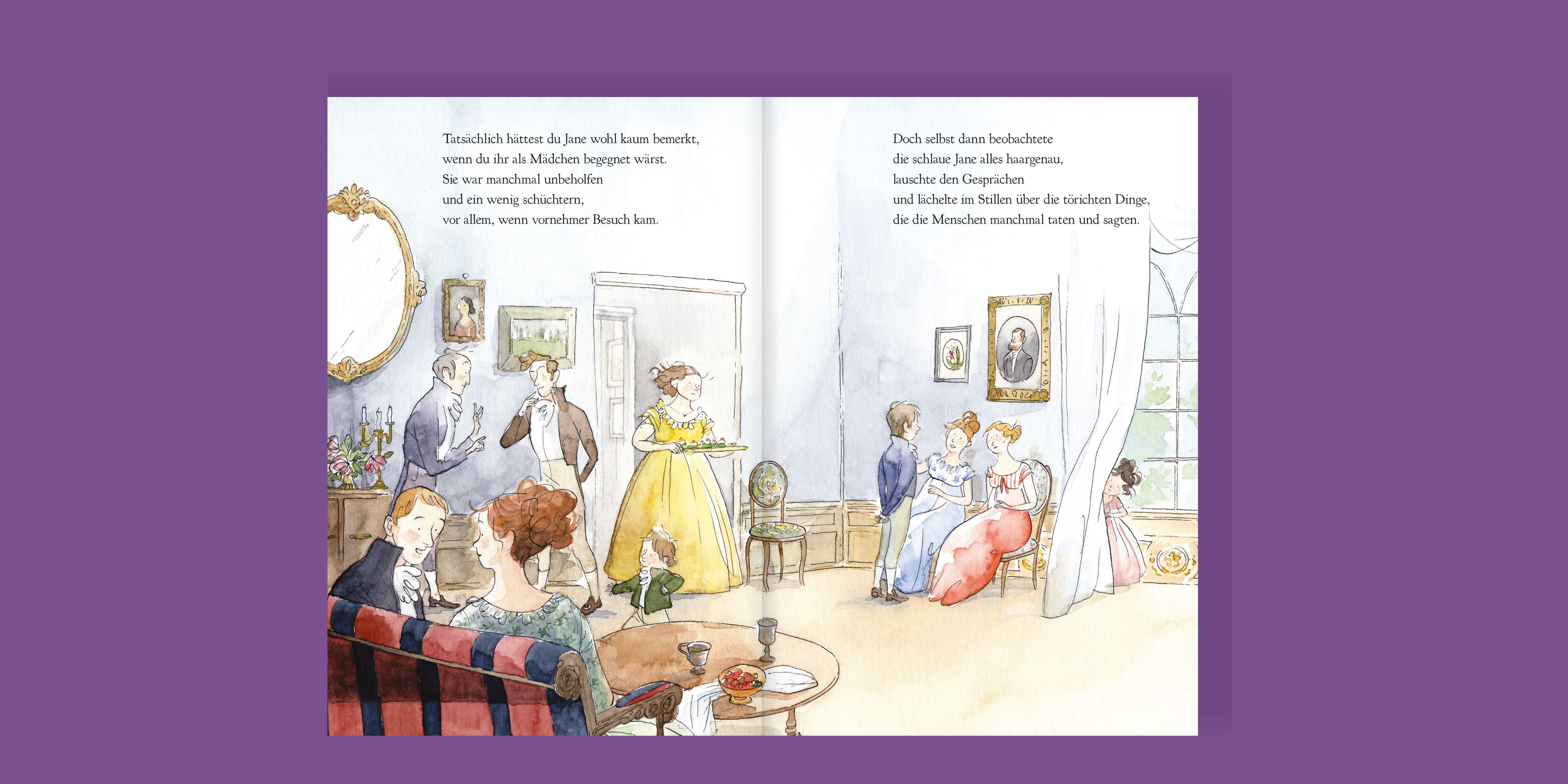 Beispielinhalt (Bild) Von einem Mädchen, das das Schreiben liebte. Jane Austen